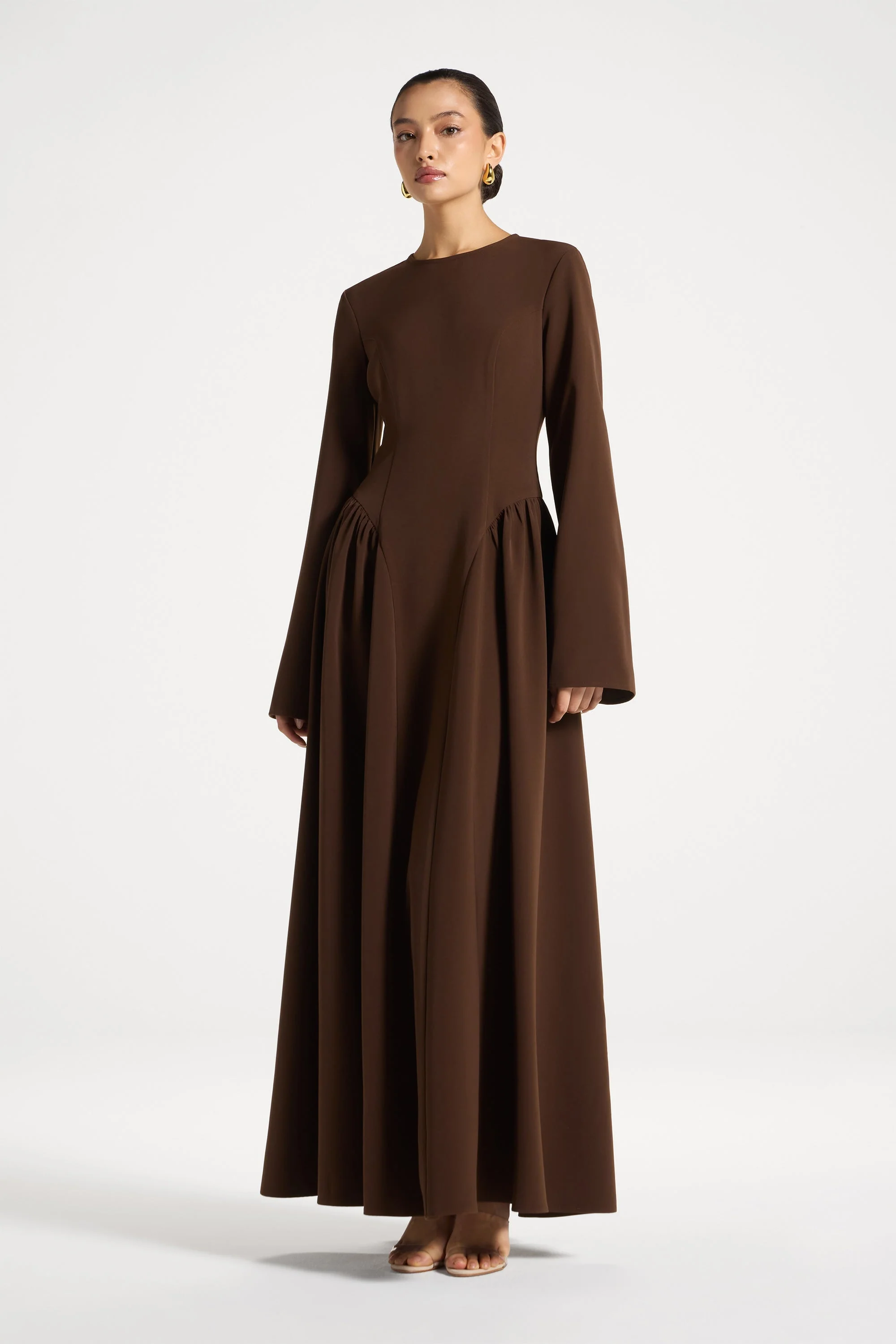 Kendall Maxi Dress - Chocolate - Image 4