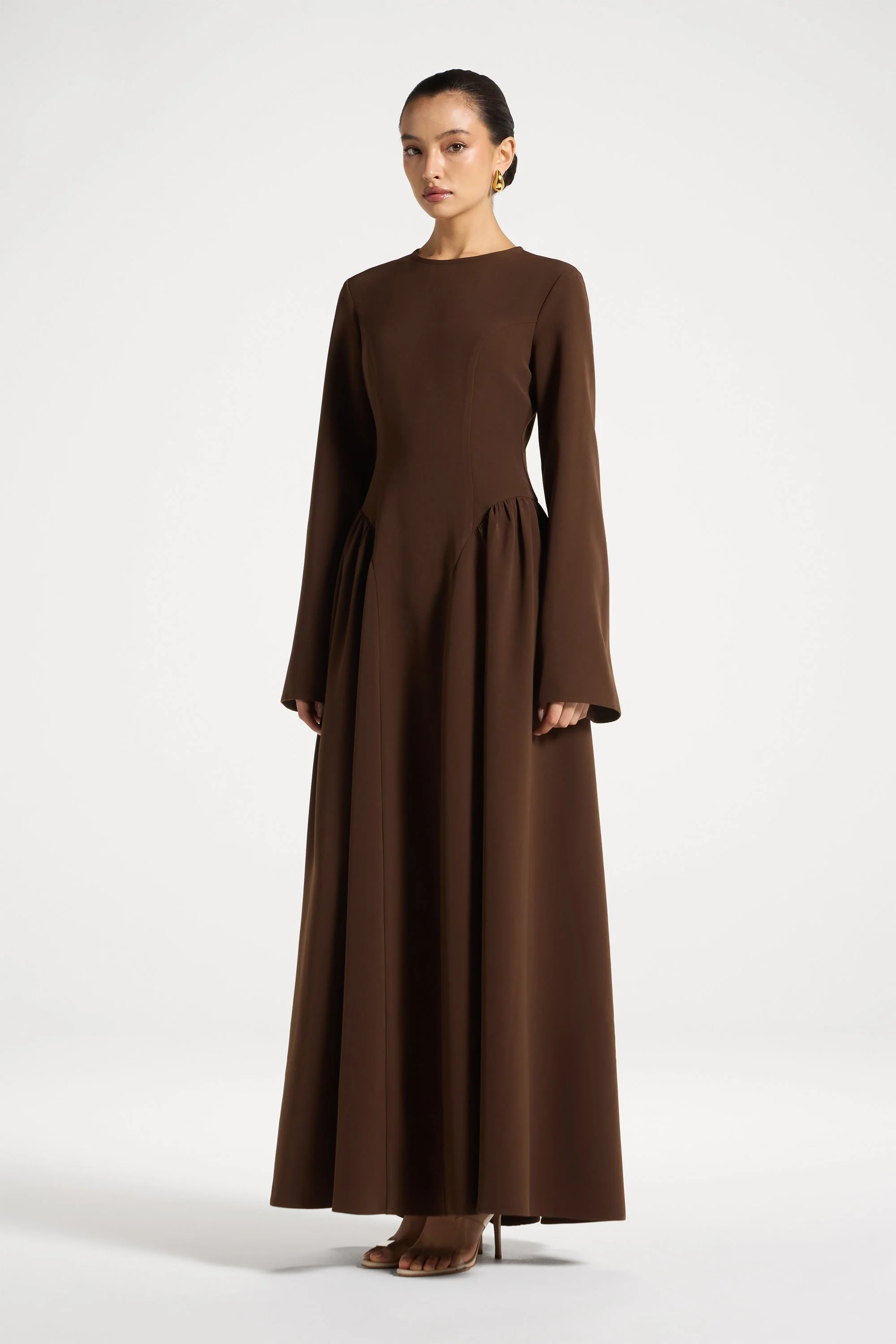 Kendall Maxi Dress - Chocolate - Image 5