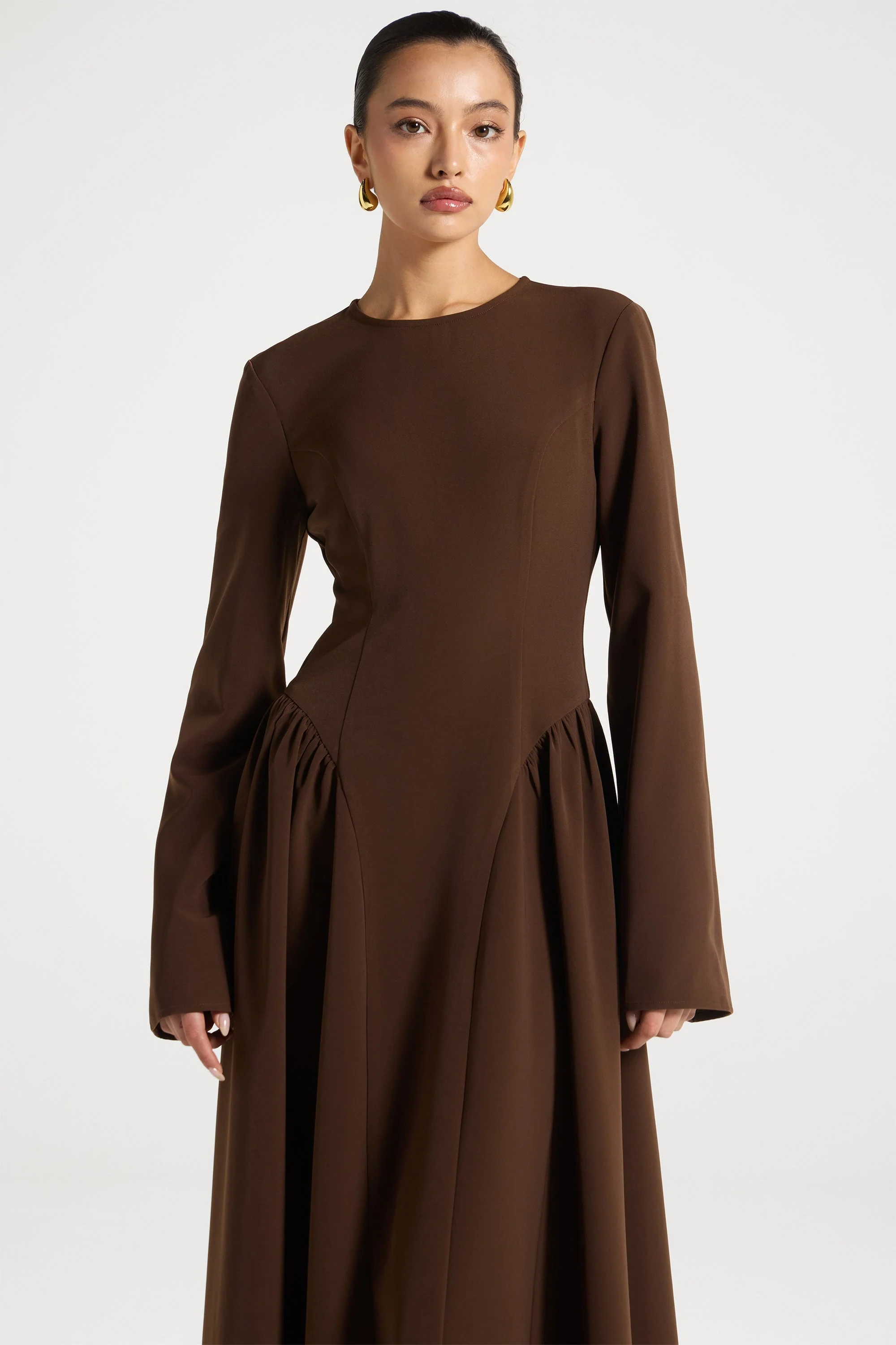 Kendall Maxi Dress - Chocolate - Image 7
