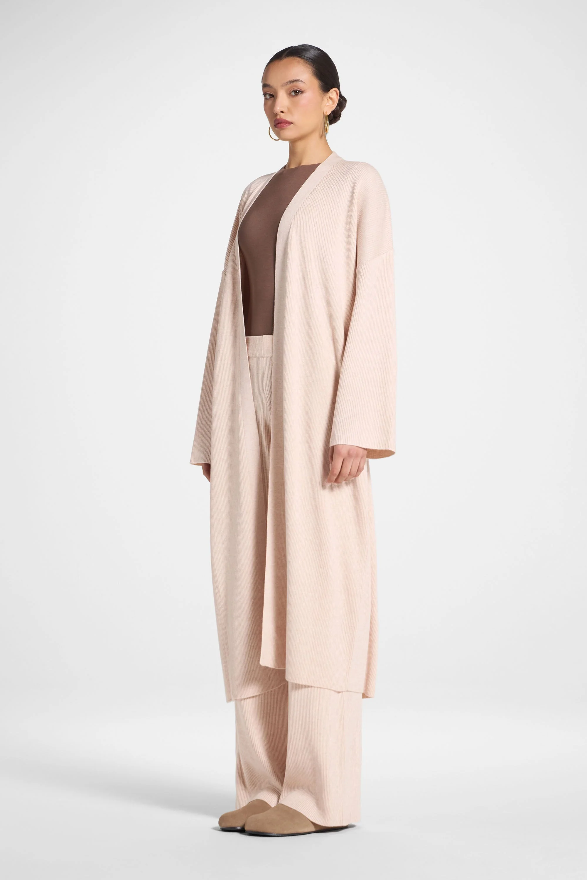 Knit Cardigan & Pants Set - Creme Brulee - Image 4