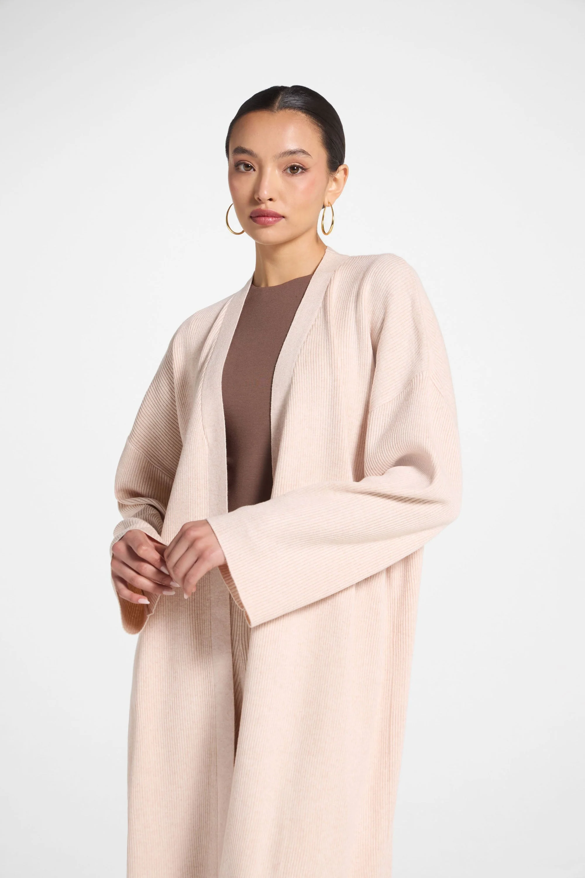 Knit Cardigan & Pants Set - Creme Brulee - Image 5