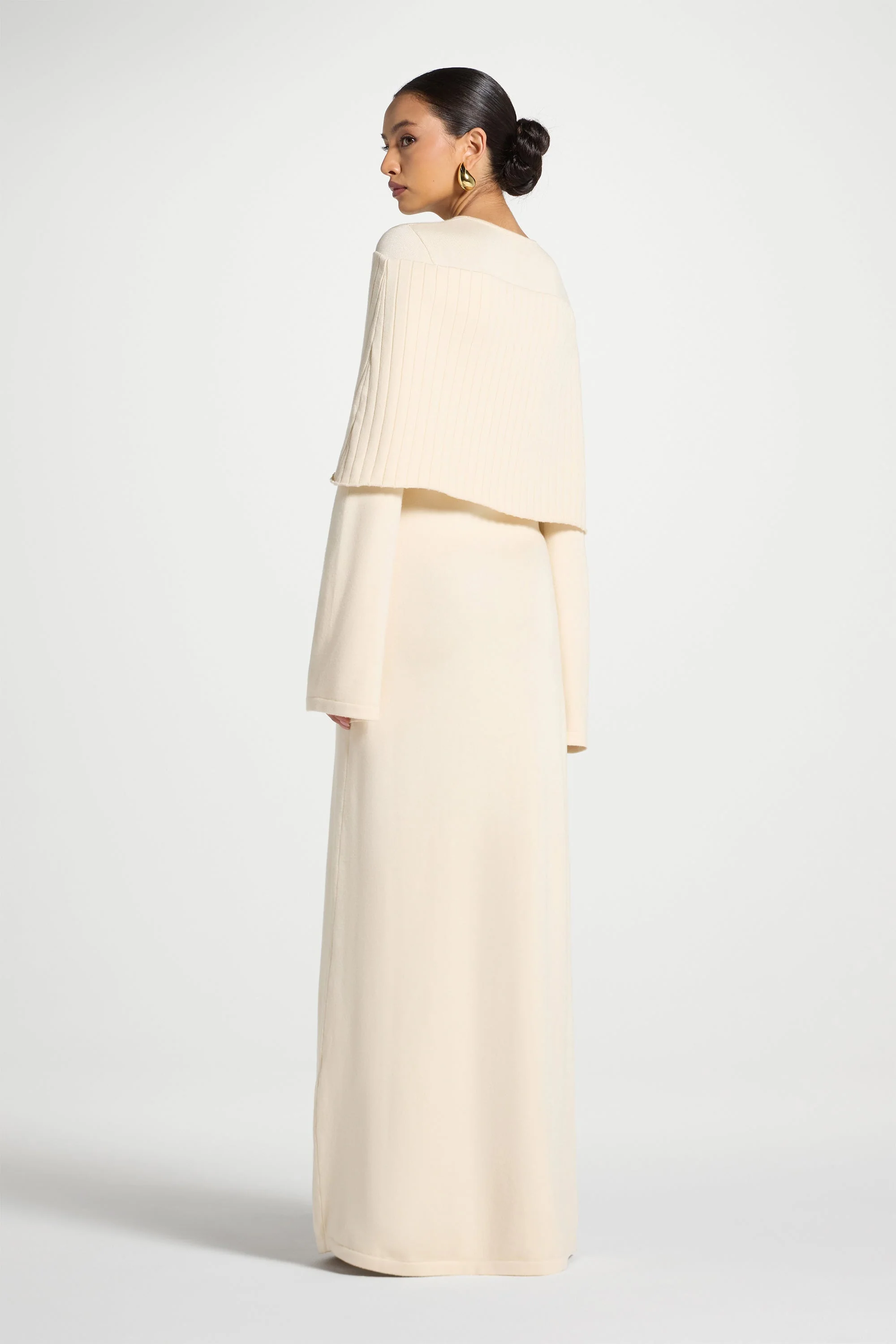 Knit Drape Maxi Dress - Moonlight - Image 5