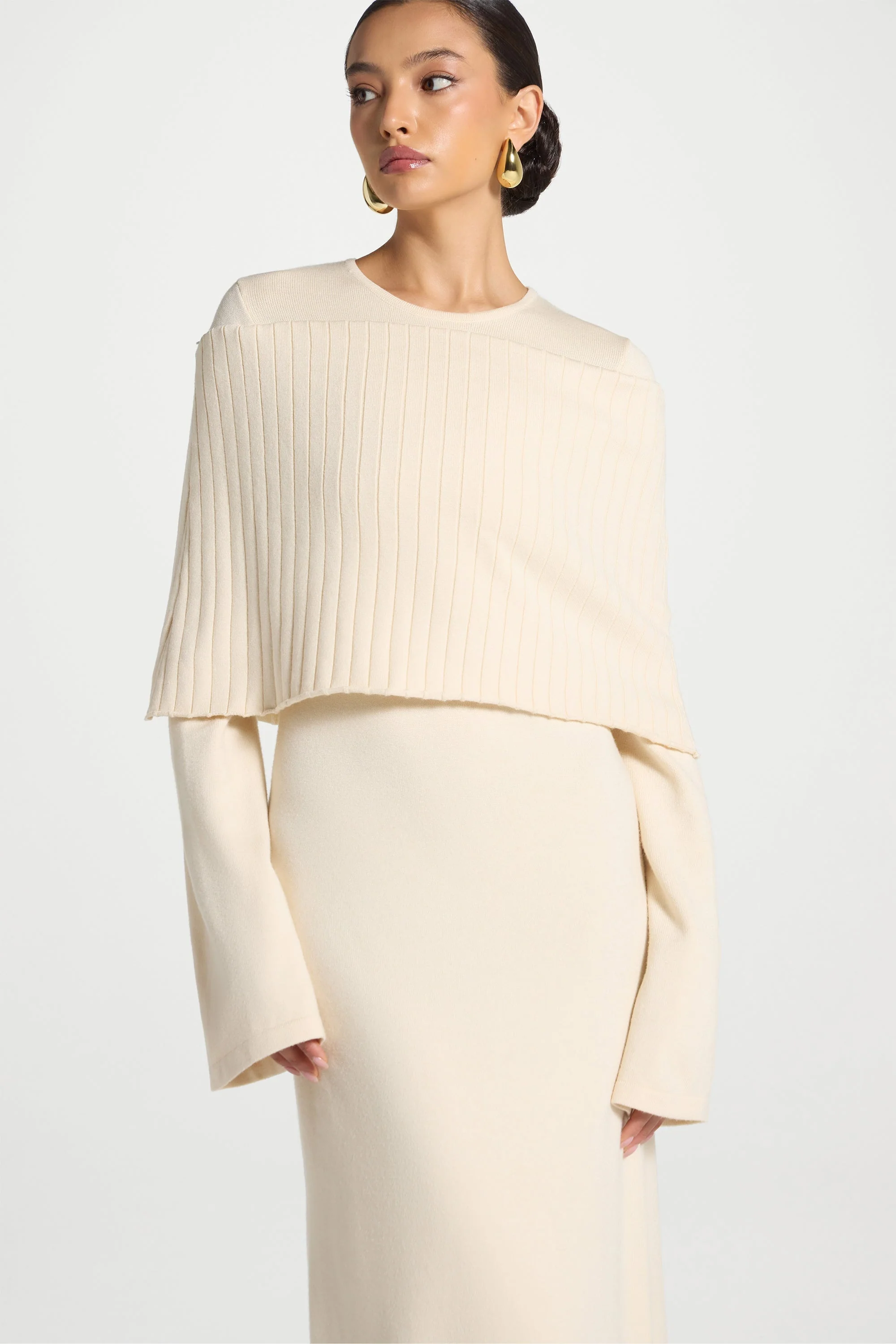Knit Drape Maxi Dress - Moonlight - Image 6
