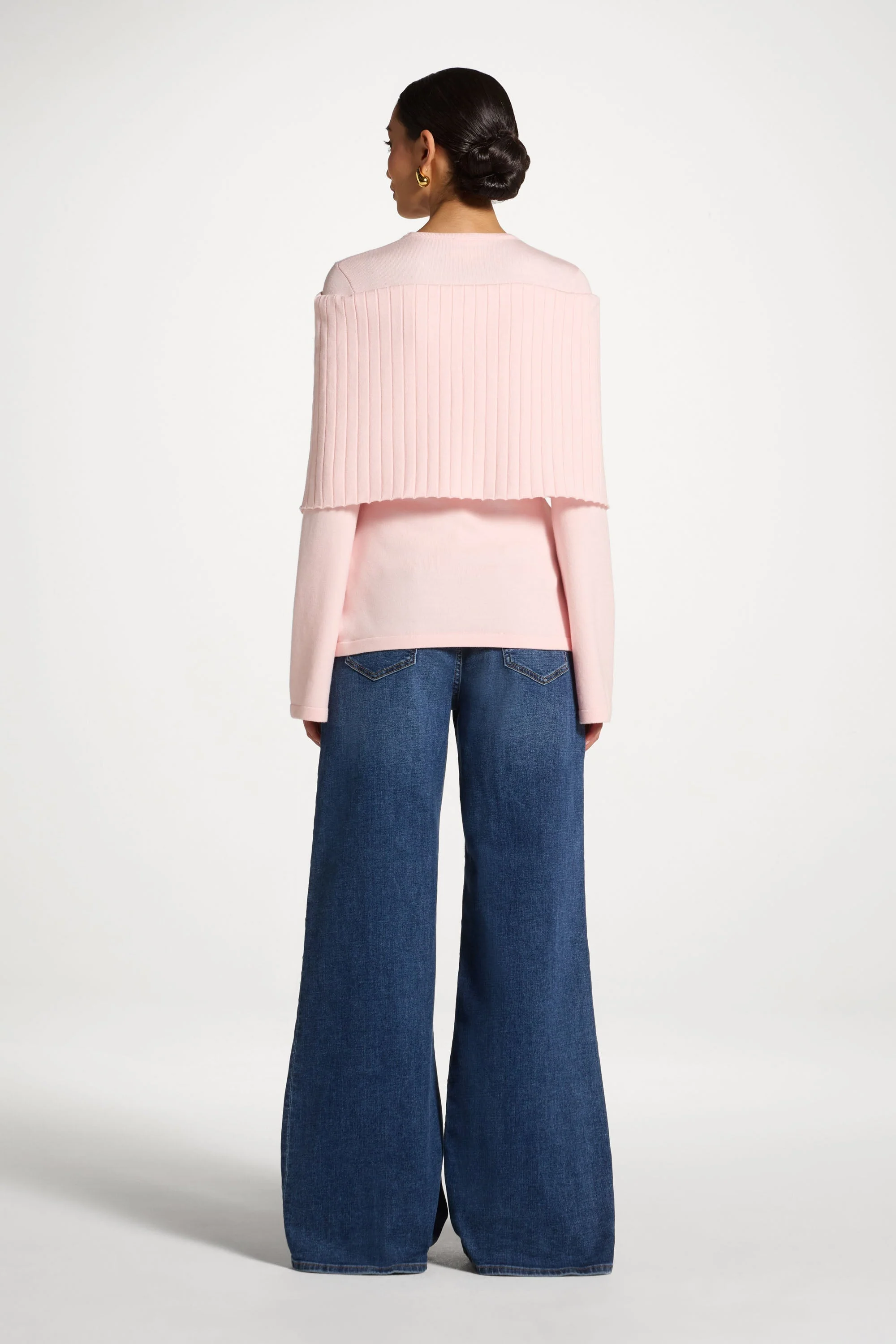 Knit Drape Top - Baby Pink - Image 6