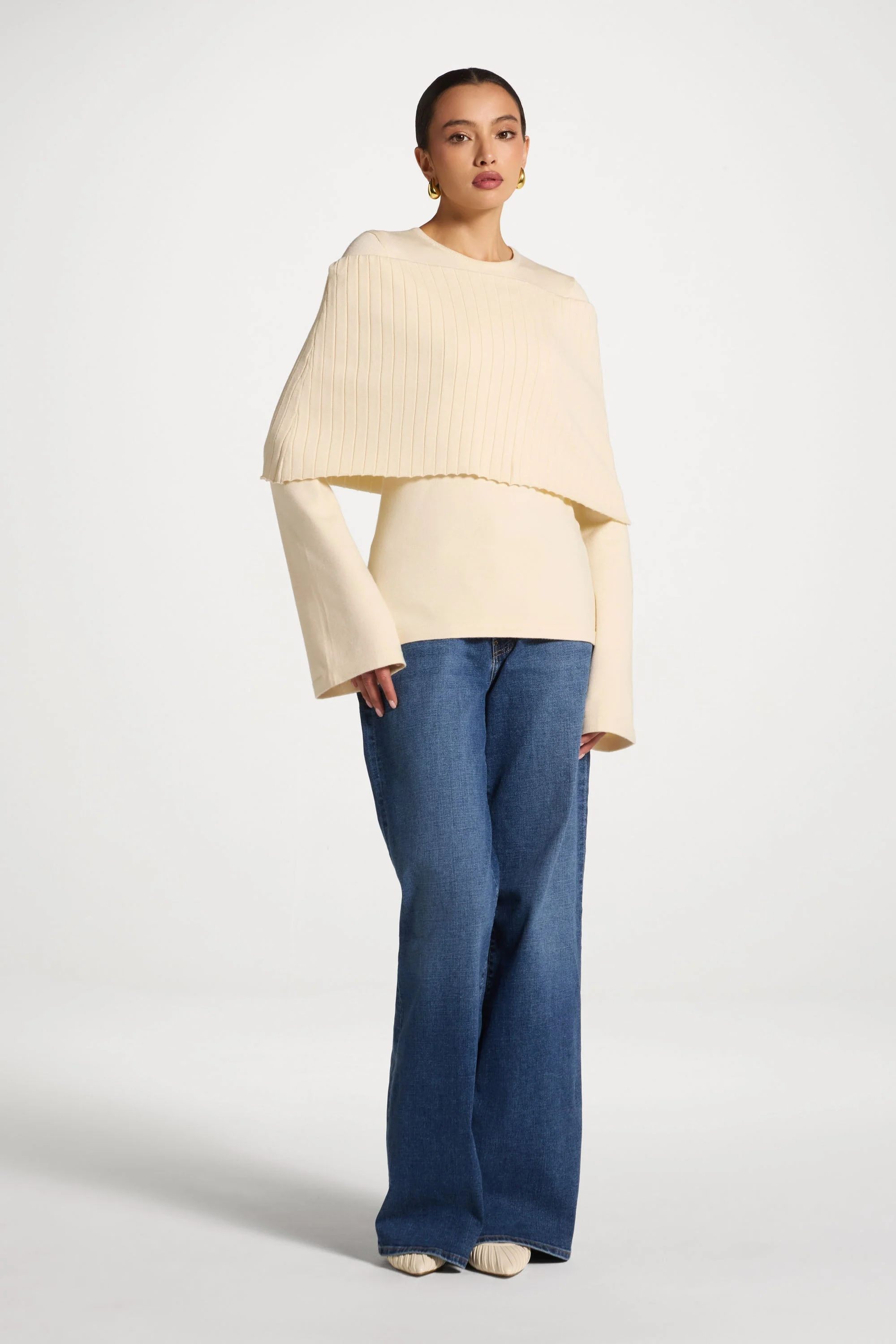 Knit Drape Top - Moonlight - Image 2