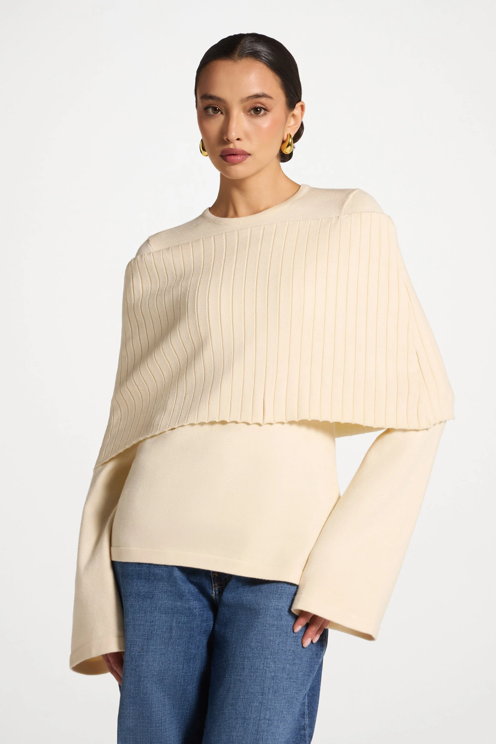 Knit Drape Top - Moonlight - Image 3