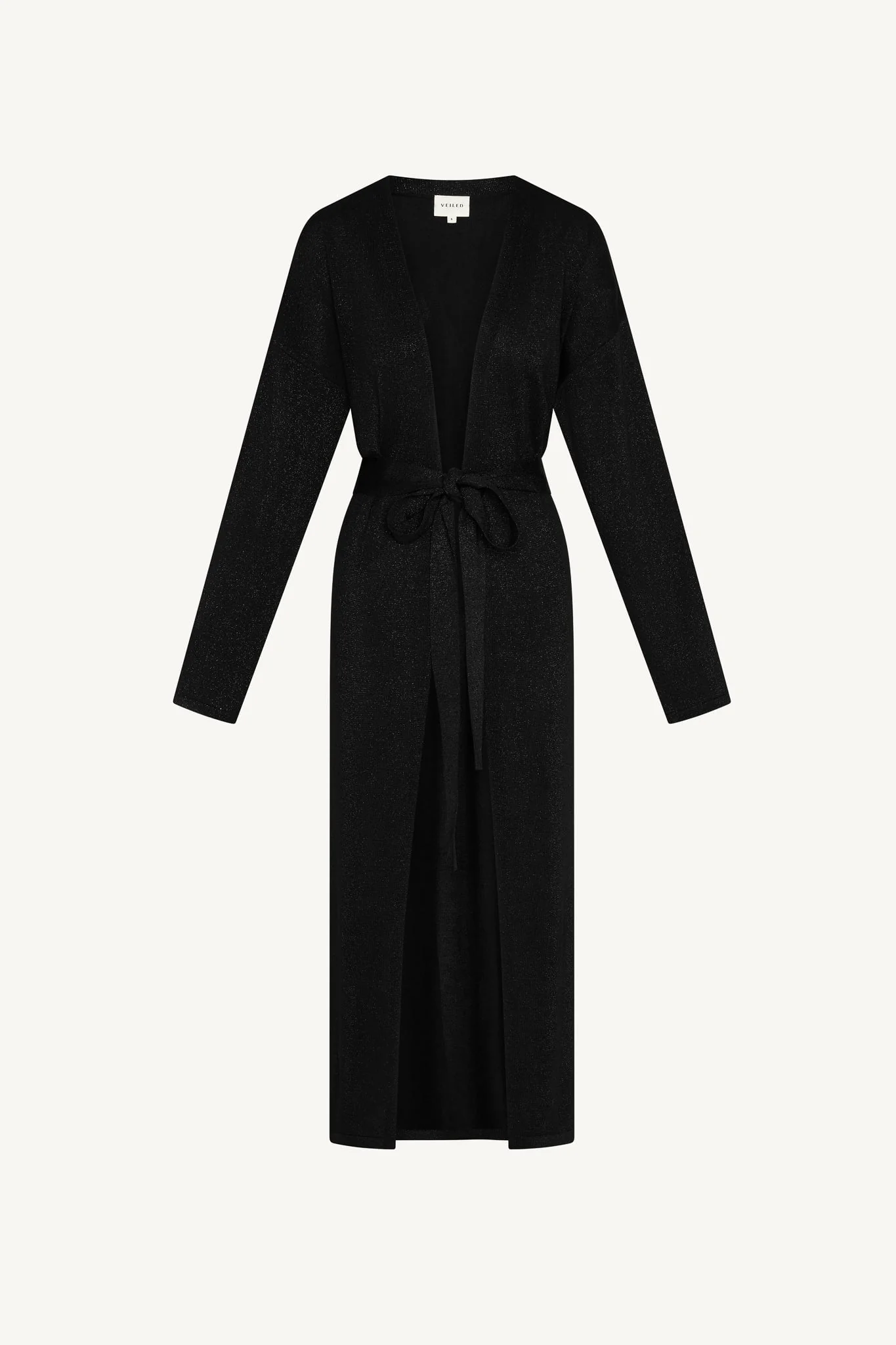 Knit Maxi Cardigan - Black Sparkle - Image 9