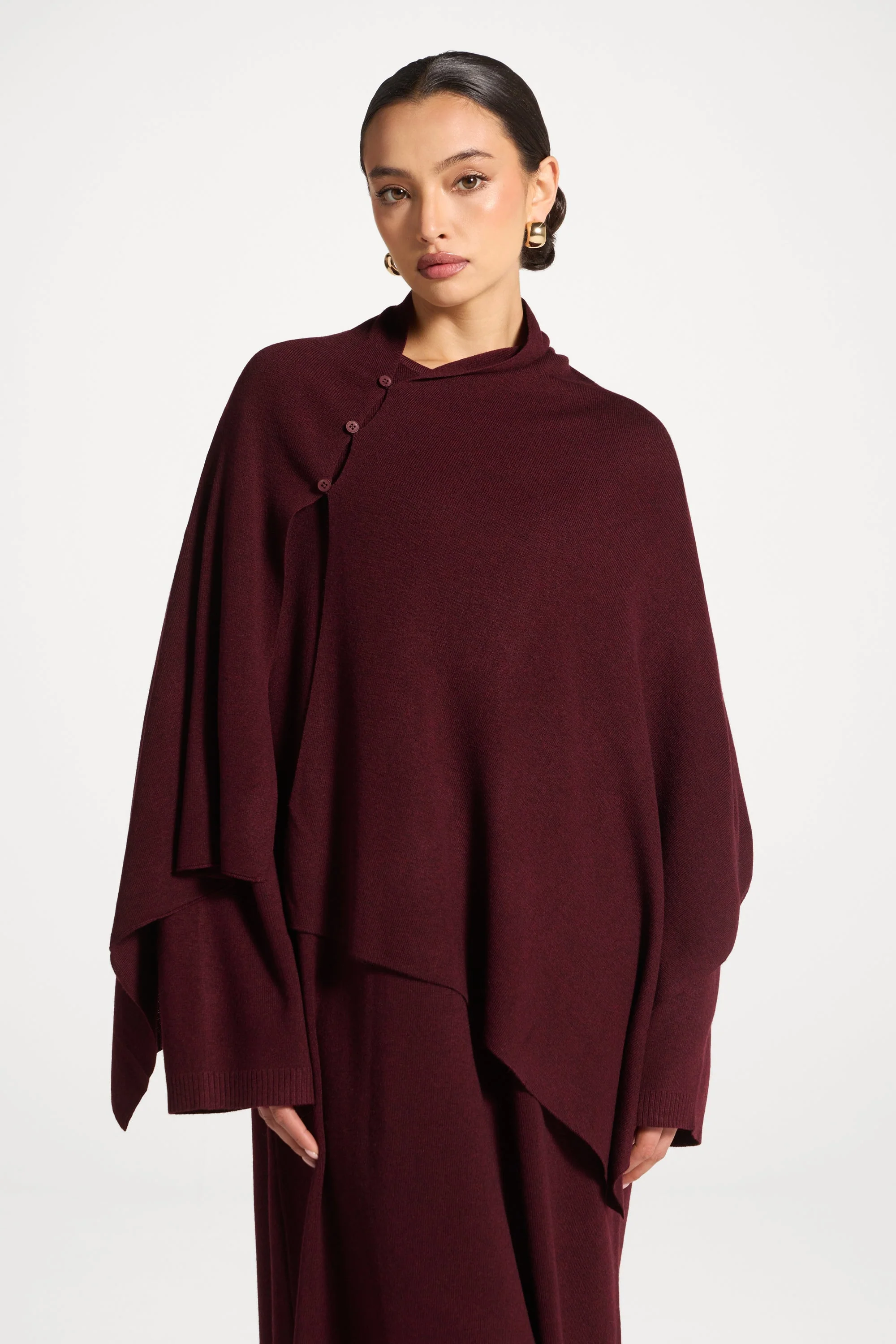 Knit Maxi Dress & Scarf Set - Black Ember - Image 3