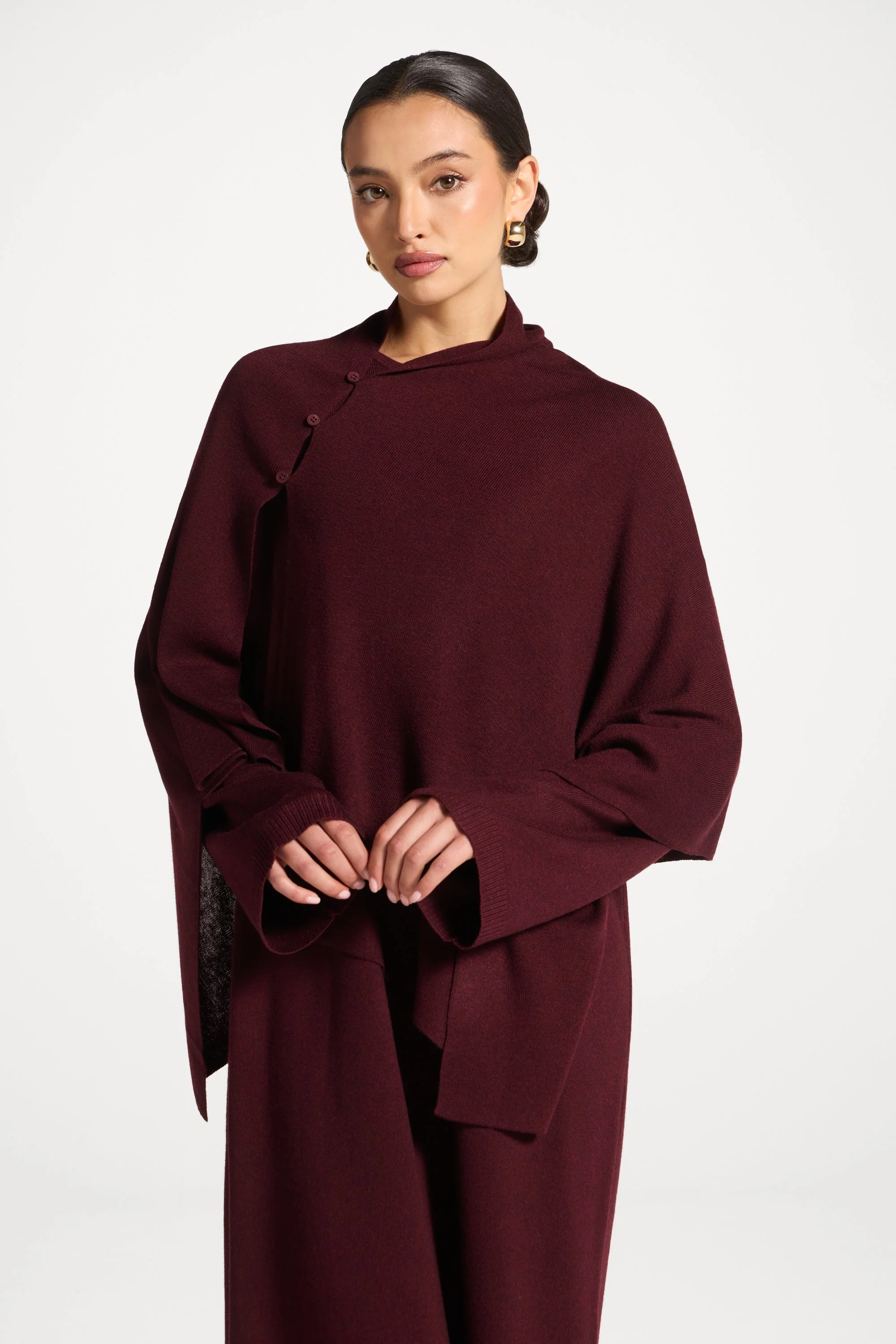 Knit Maxi Dress & Scarf Set - Black Ember - Image 5