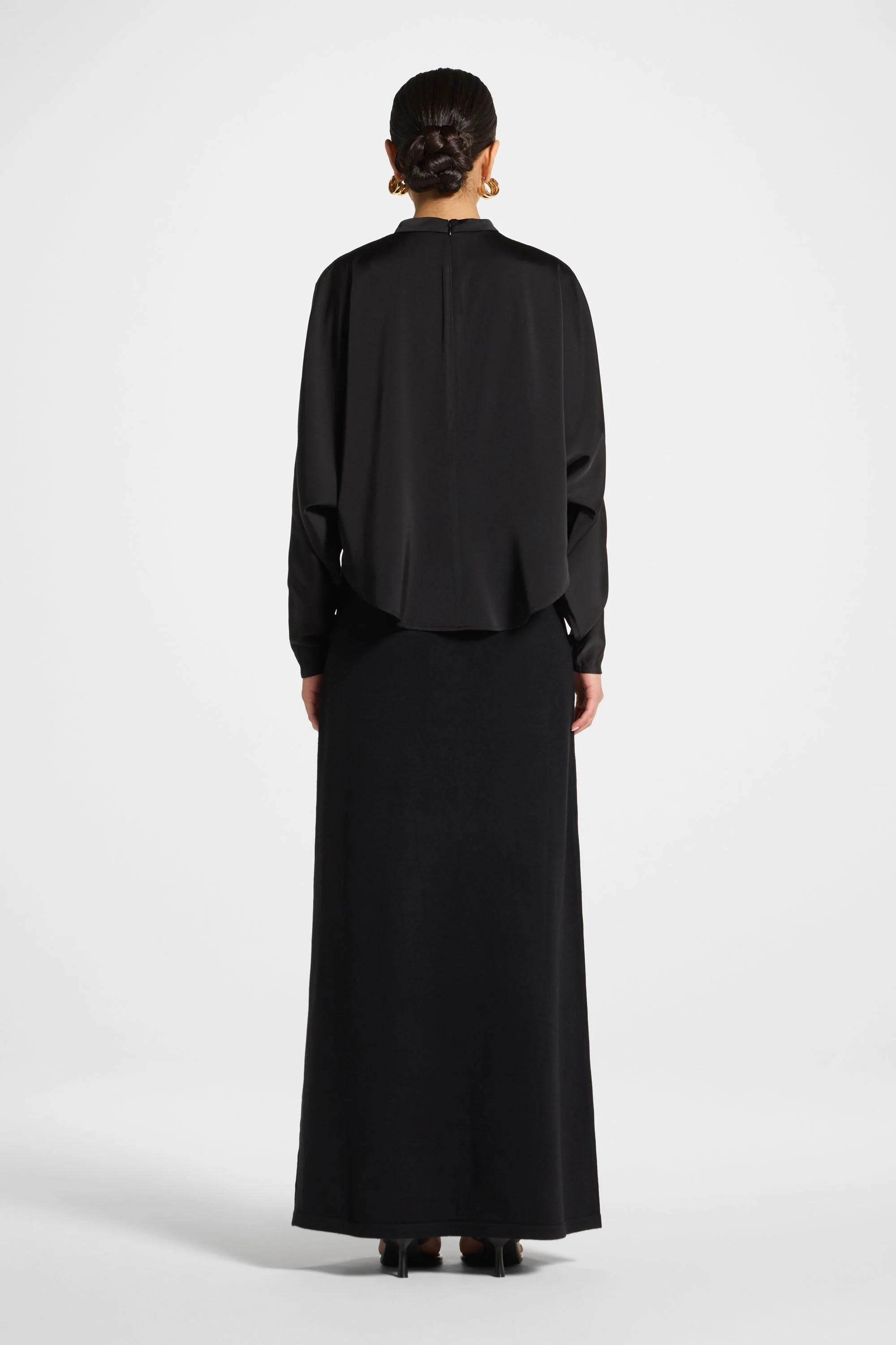 Knit Maxi Dress & Top Set - Black - Image 5