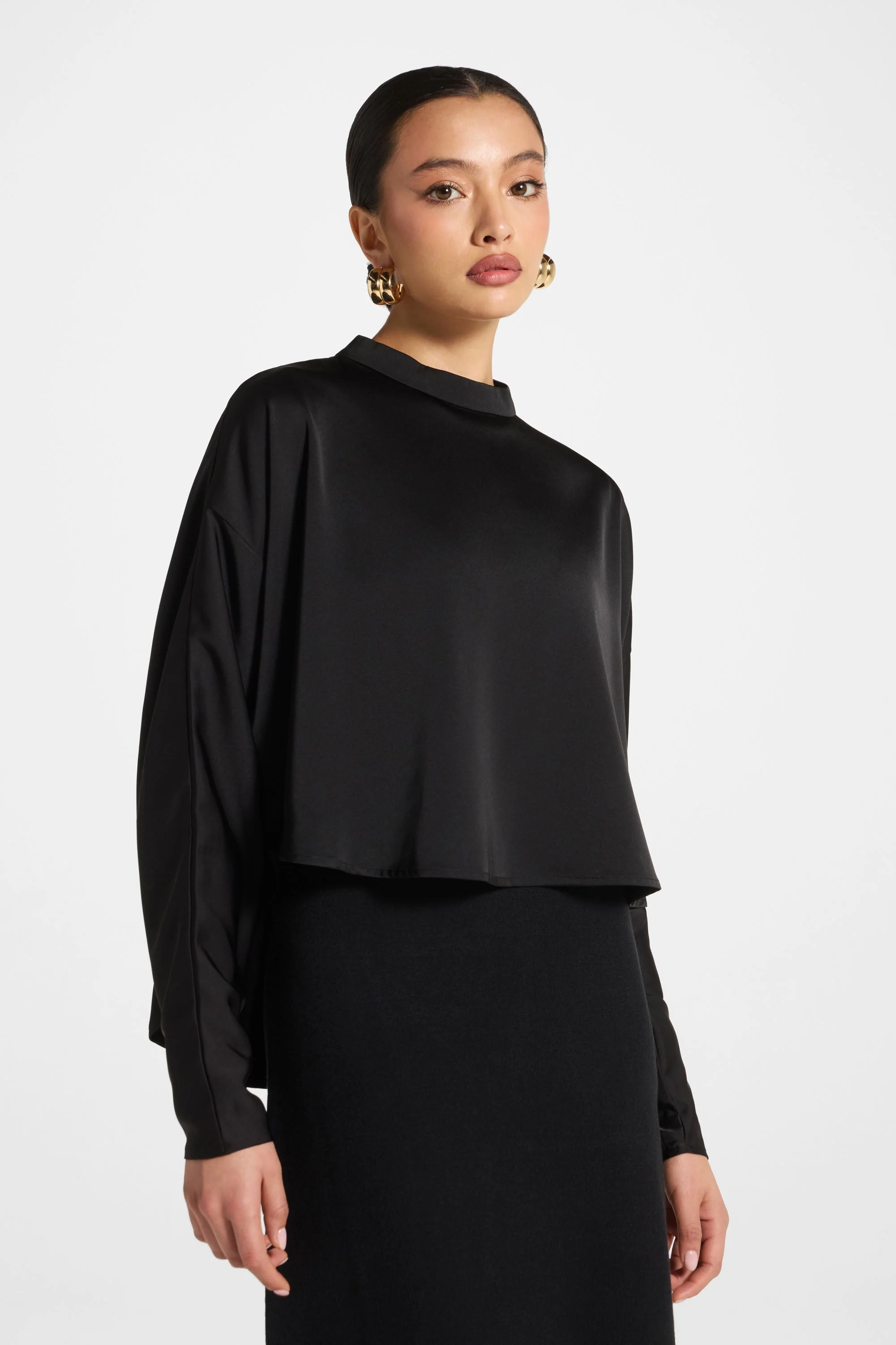 Knit Maxi Dress & Top Set - Black - Image 6