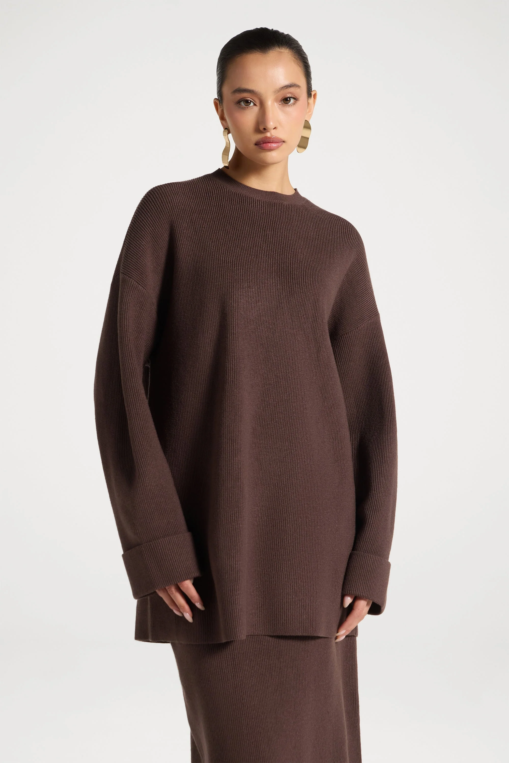 Knit Top & Skirt Set - Coffee Quartz - Image 5