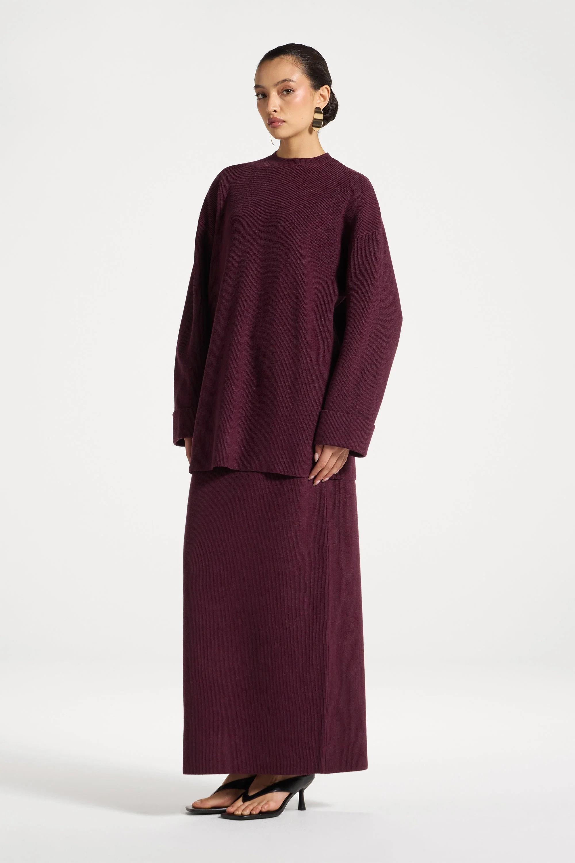Knit Top & Skirt Set - Fig - Image 4