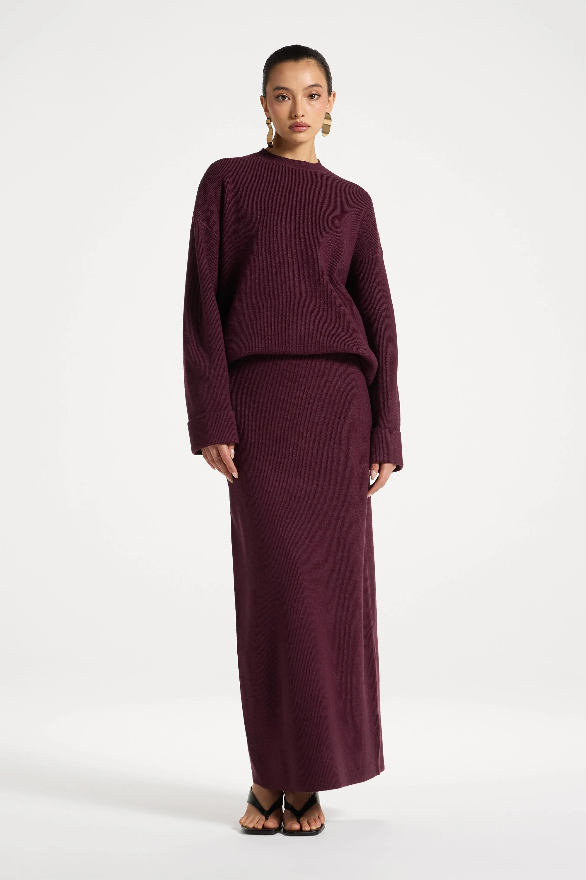 Knit Top & Skirt Set - Fig - Image 6