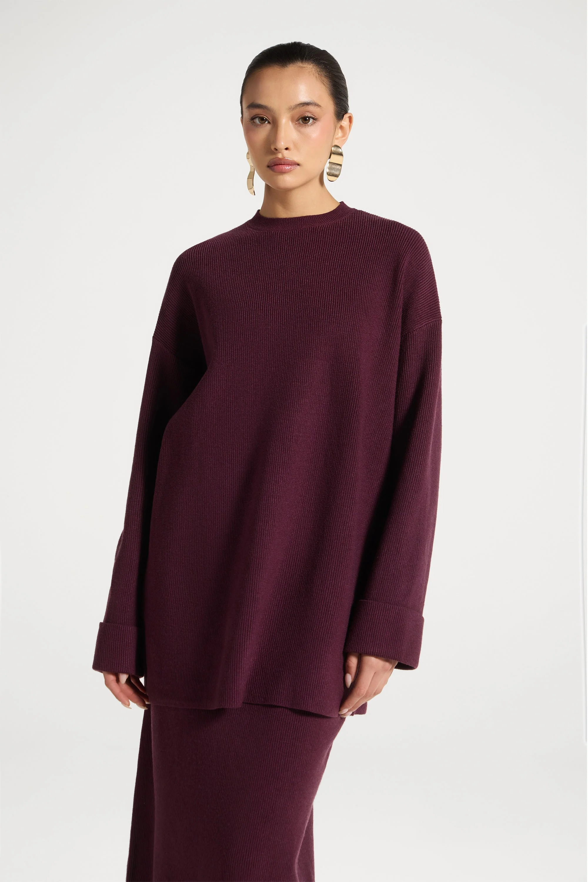 Knit Top & Skirt Set - Fig - Image 7