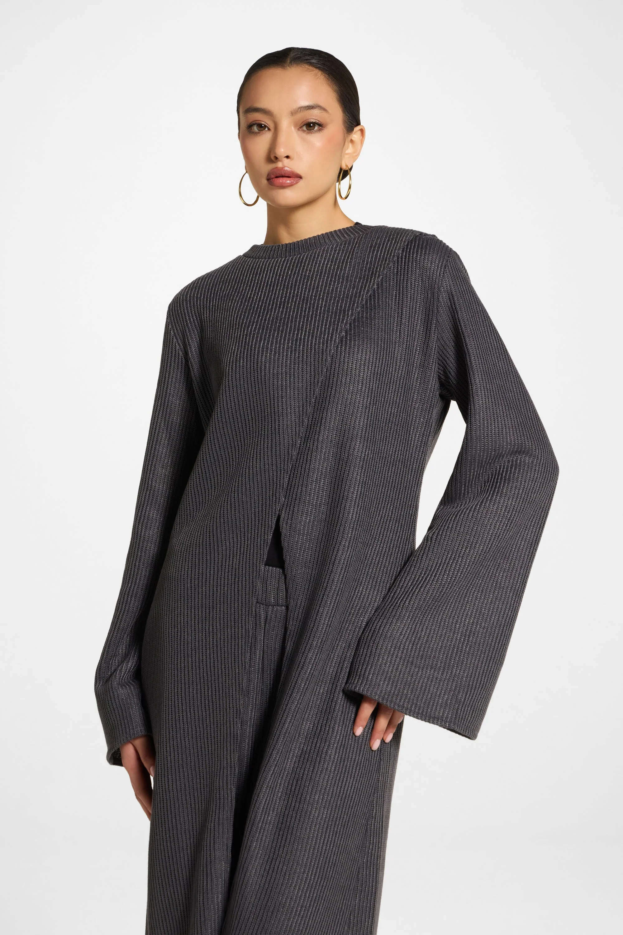 Knit Tunic & Pants Set - Iron - Image 5