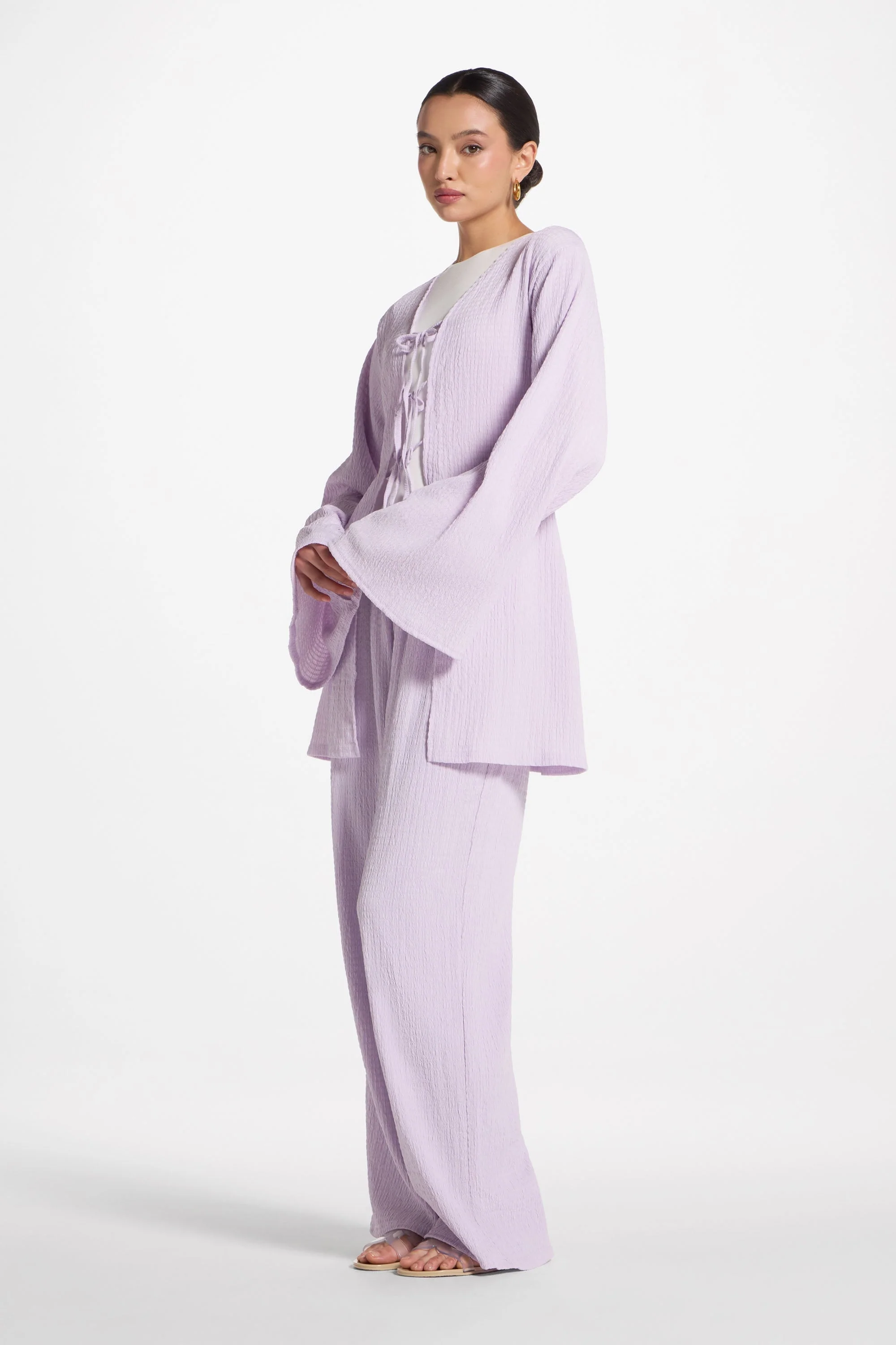 Layla Matching Top & Pants Set - Lilac - Image 5