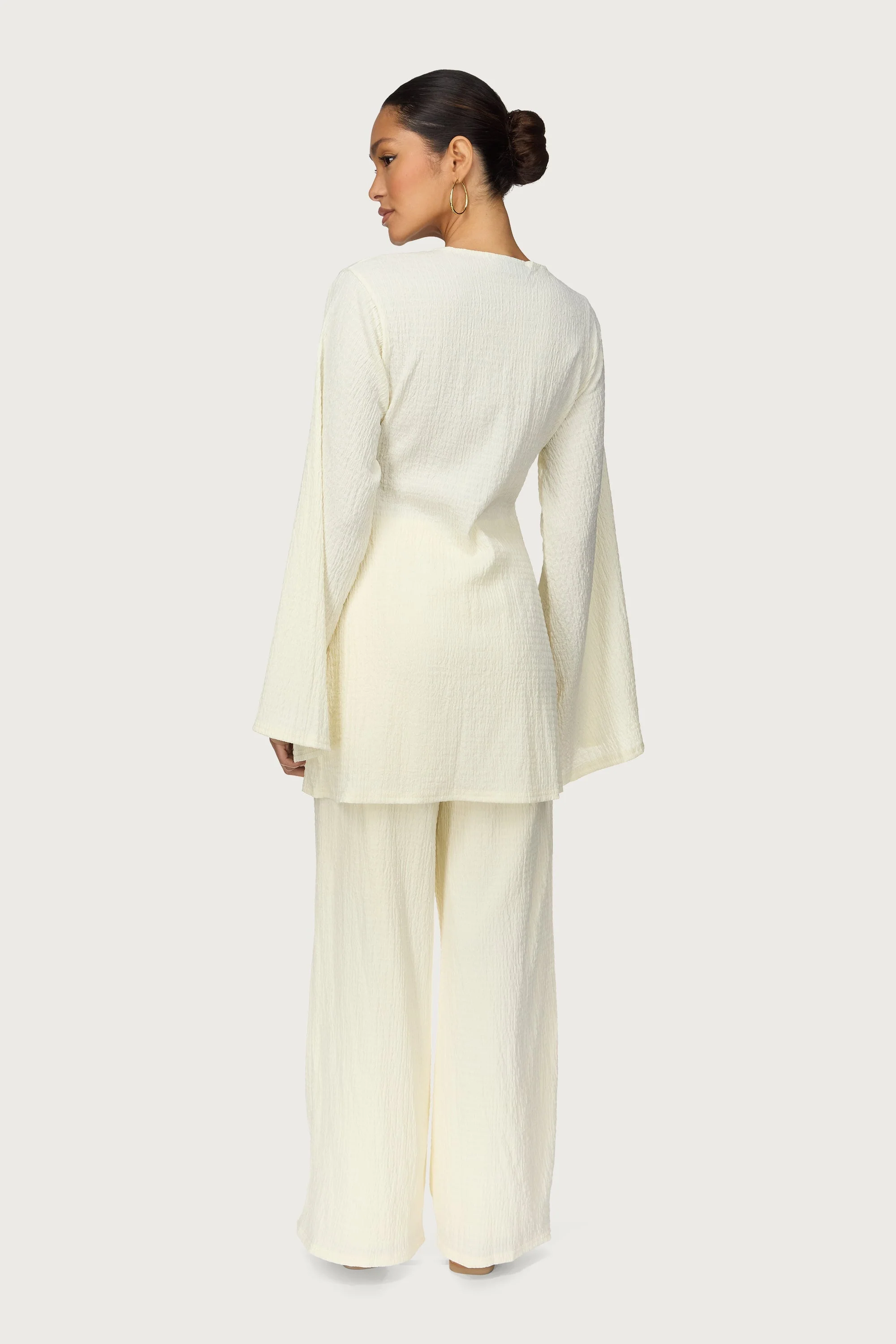 Layla Matching Top & Pants Set - Off White - Image 5
