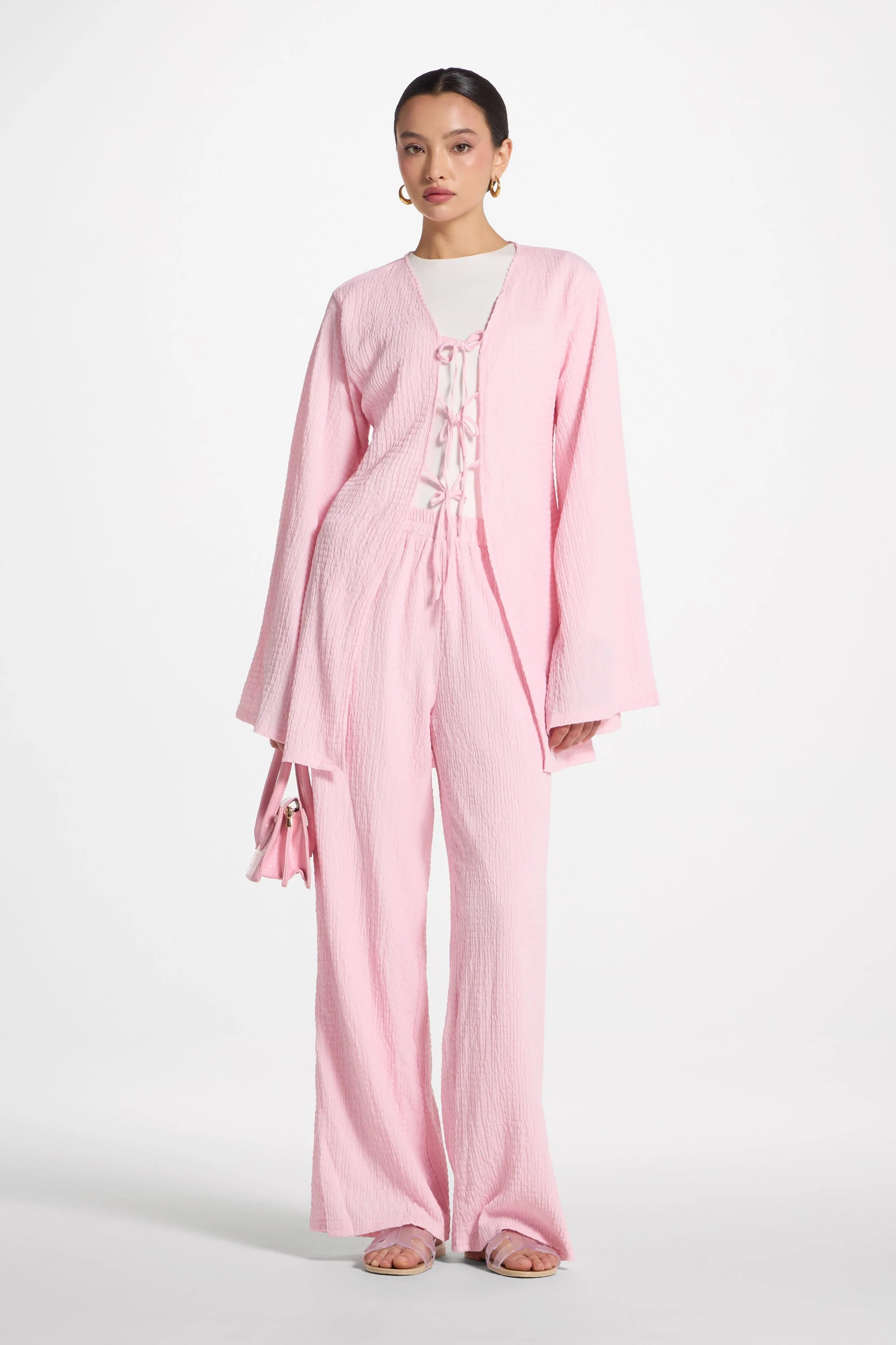 Layla Matching Top & Pants Set - Pastel Pink