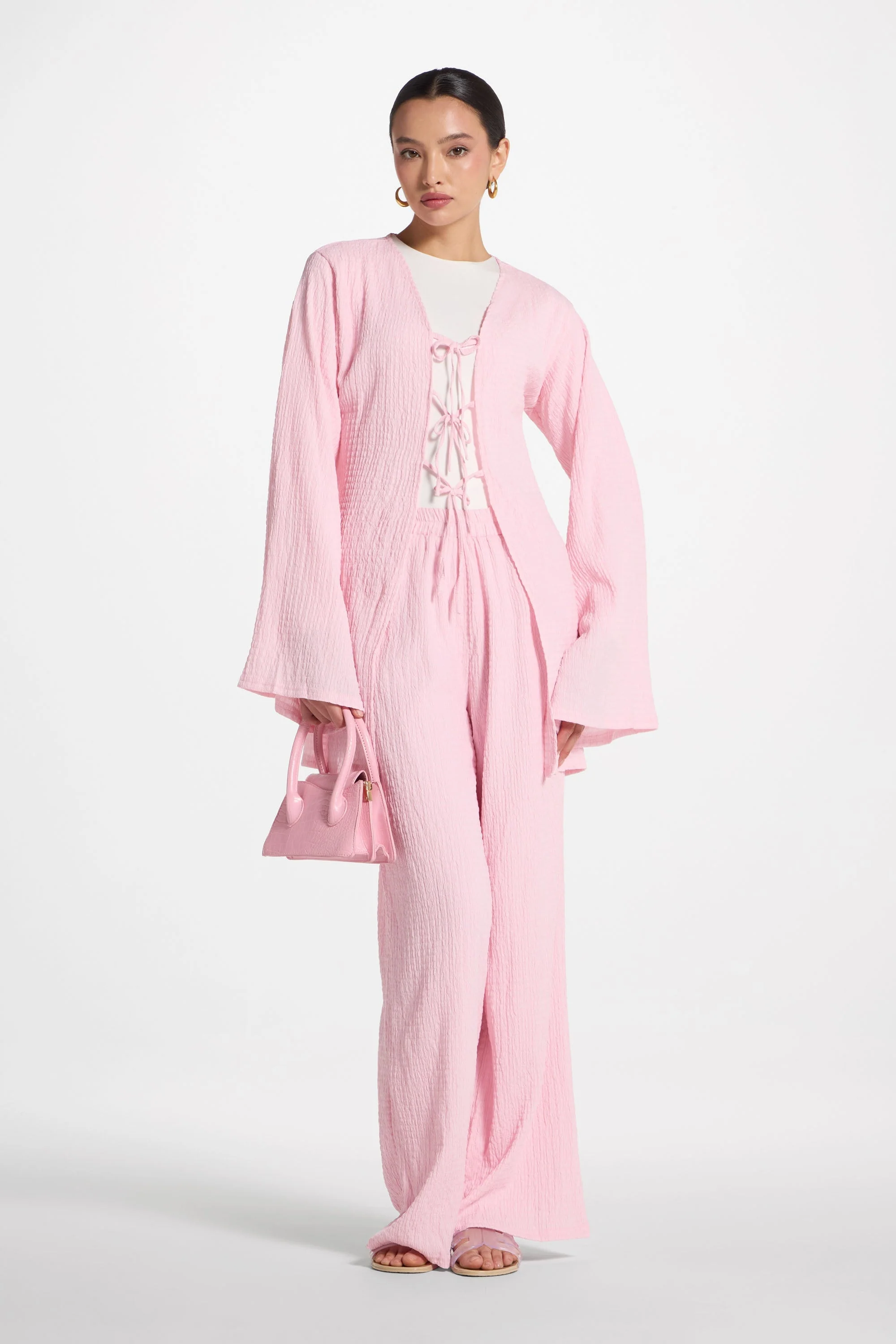 Layla Matching Top & Pants Set - Pastel Pink - Image 2
