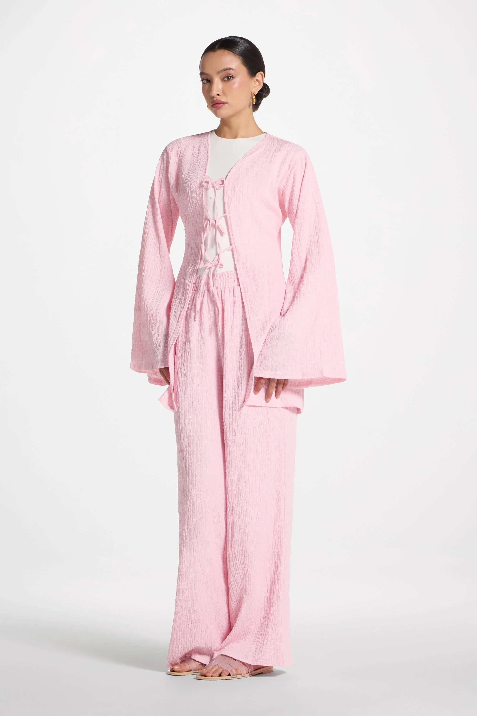 Layla Matching Top & Pants Set - Pastel Pink - Image 3