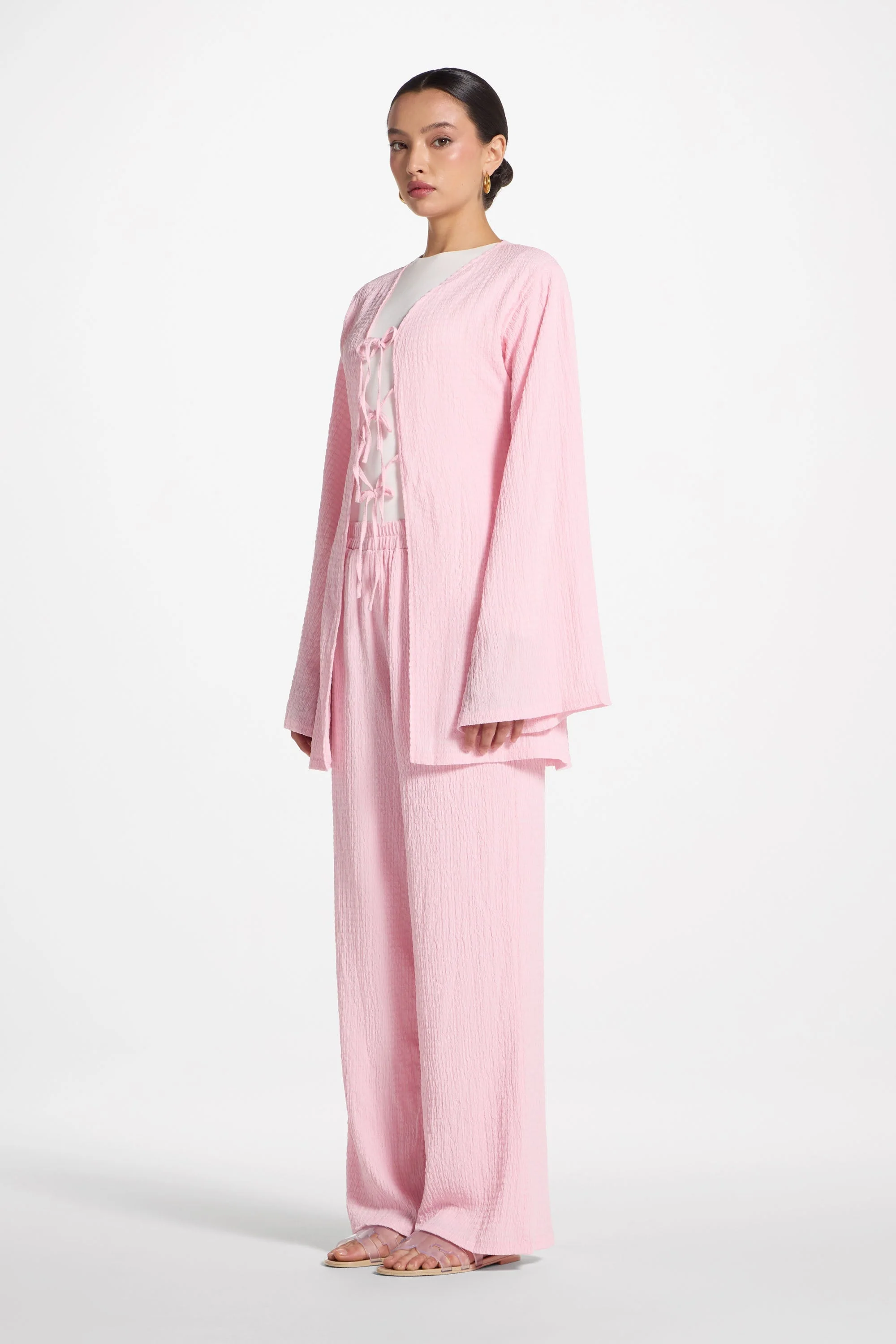 Layla Matching Top & Pants Set - Pastel Pink - Image 4