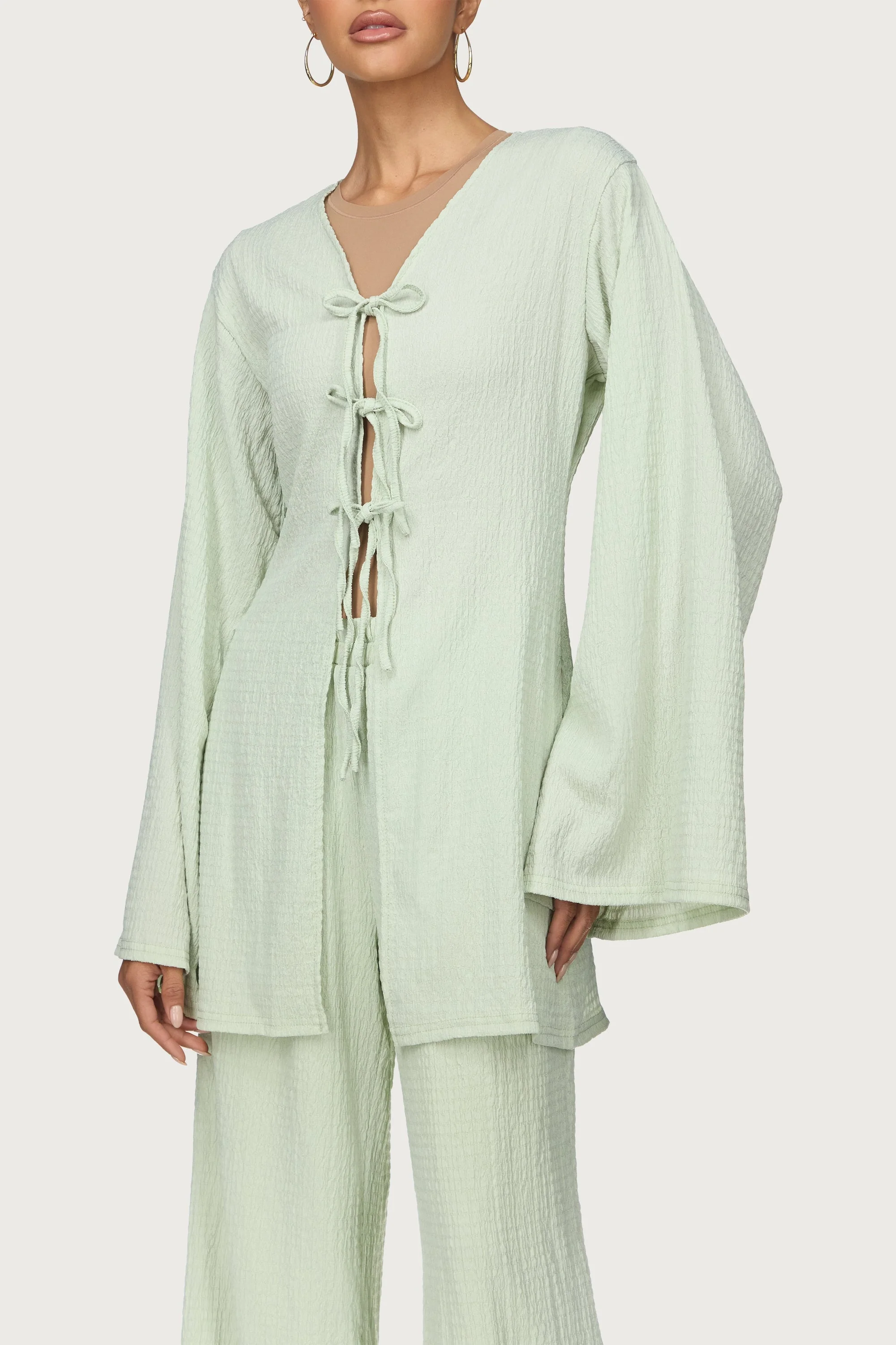 Layla Matching Top & Pants Set - Pistachio - Image 3