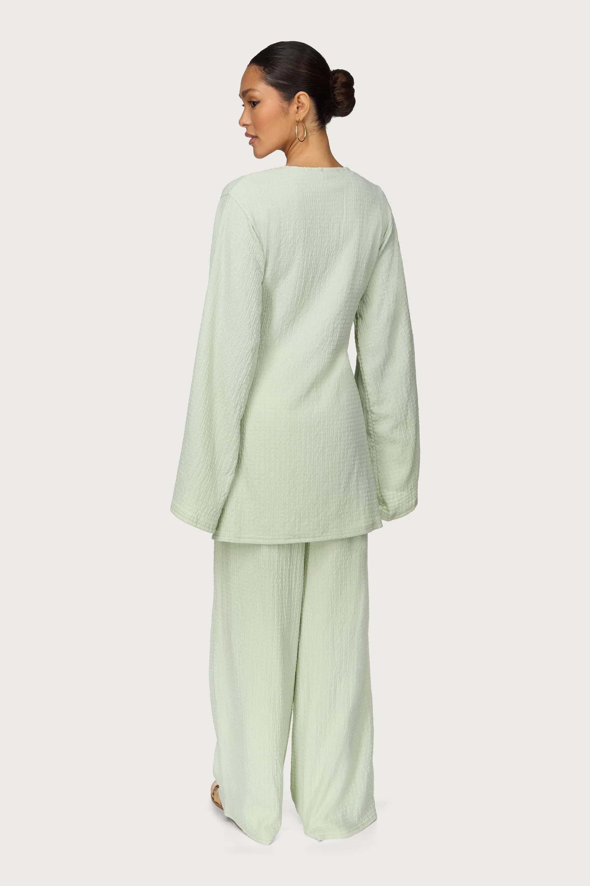 Layla Matching Top & Pants Set - Pistachio - Image 5