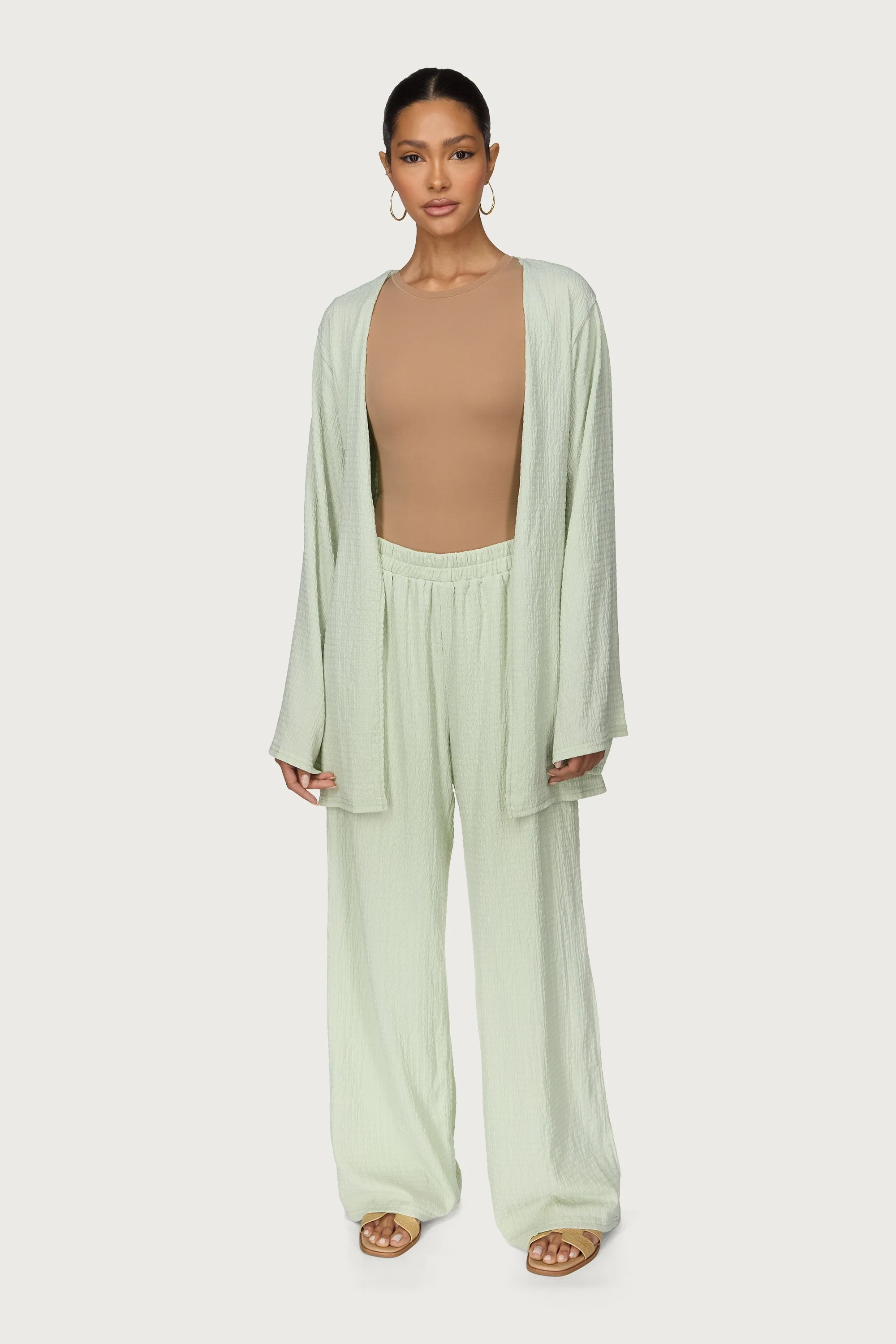Layla Matching Top & Pants Set - Pistachio - Image 6