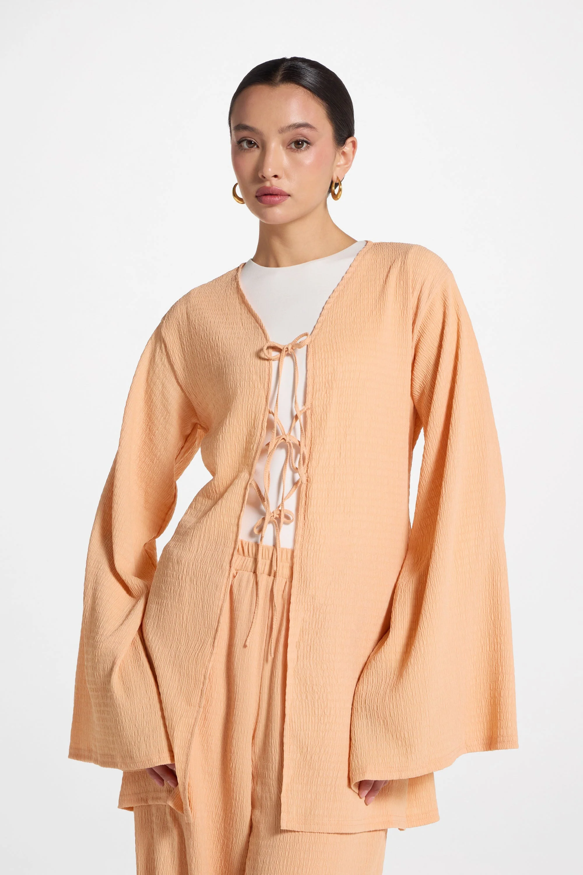Layla Matching Top & Pants Set - Summer Peach - Image 4