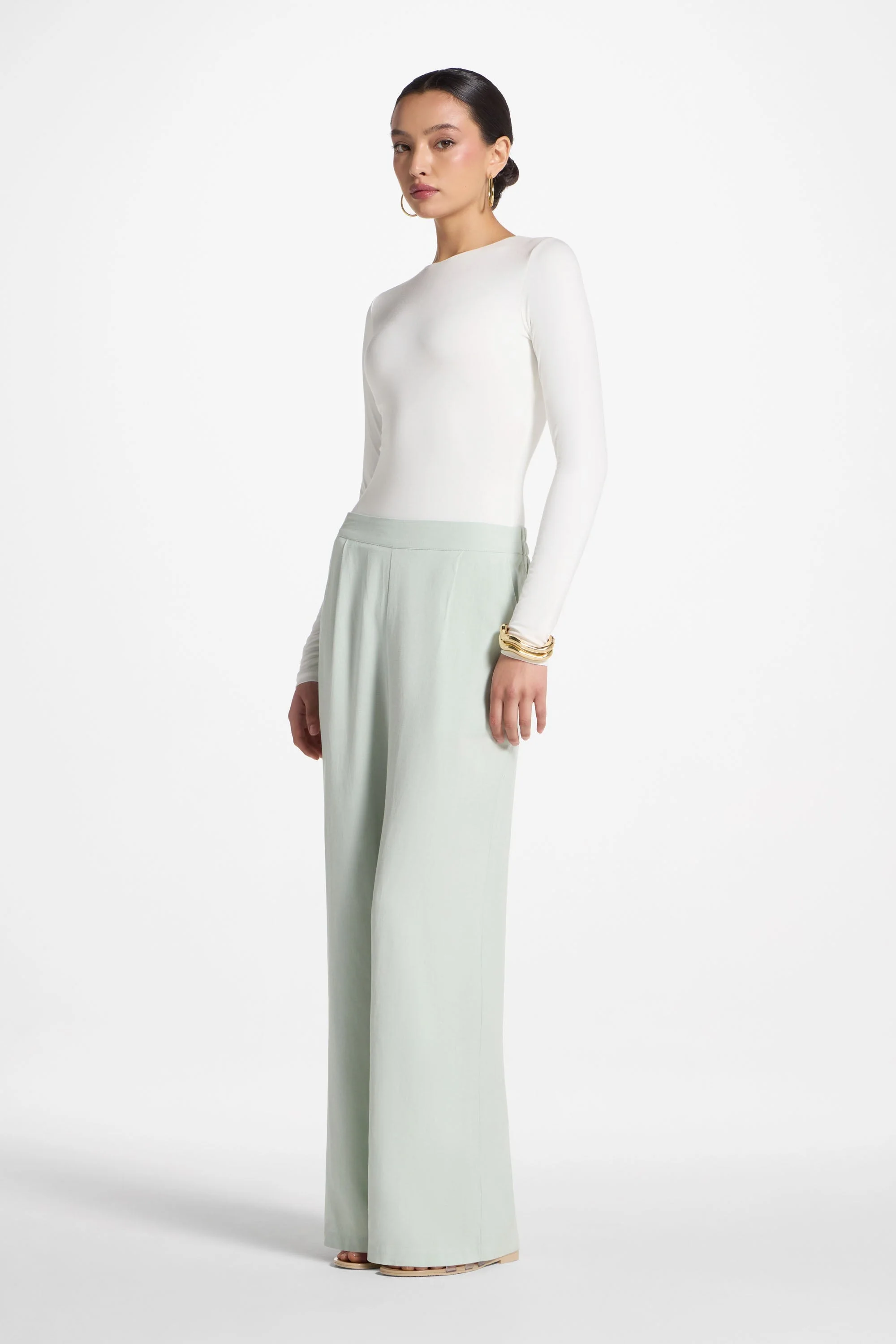 Linen Wide Leg Pants - Image 3