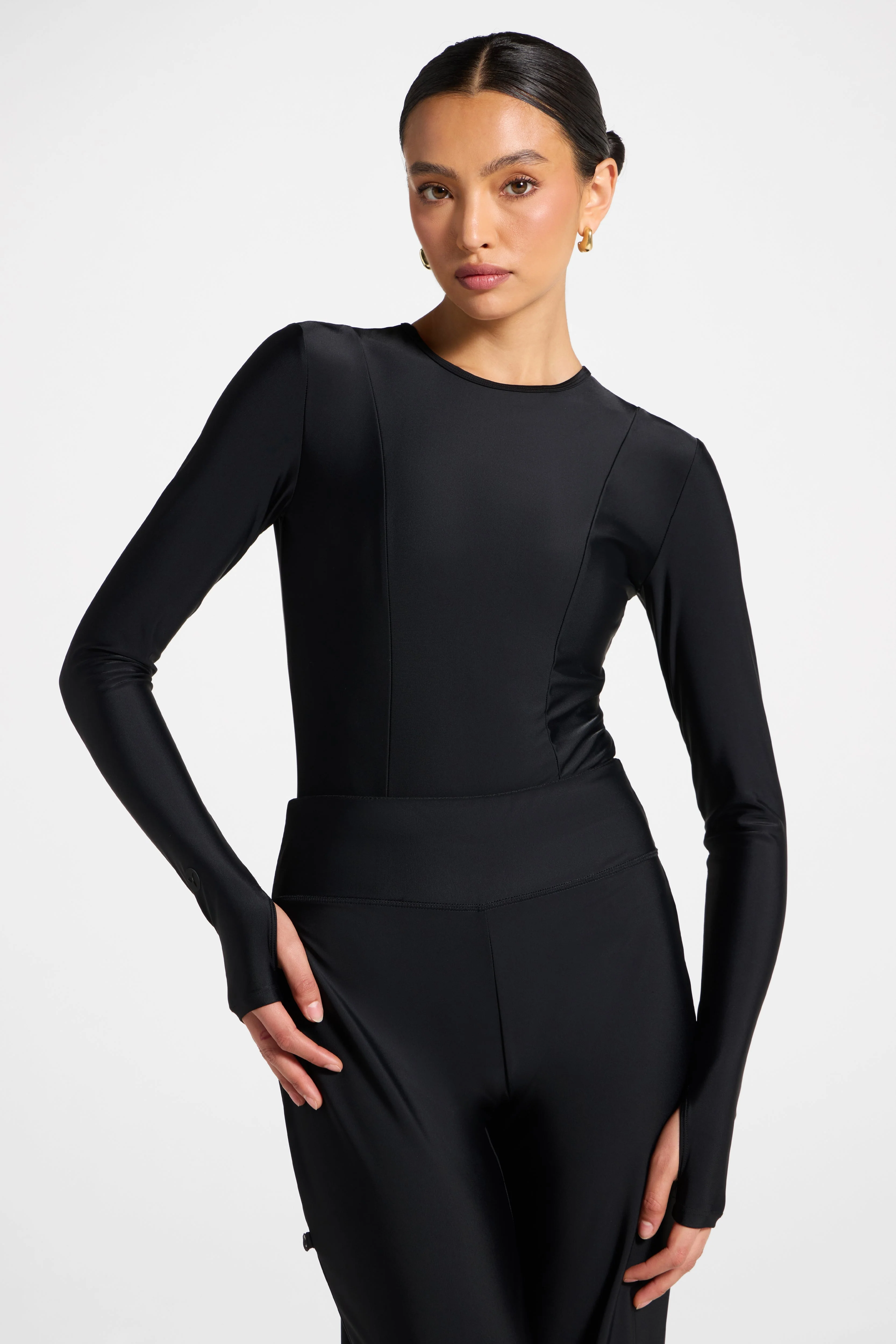 Back Zip Swimsuit - Black - Image 3
