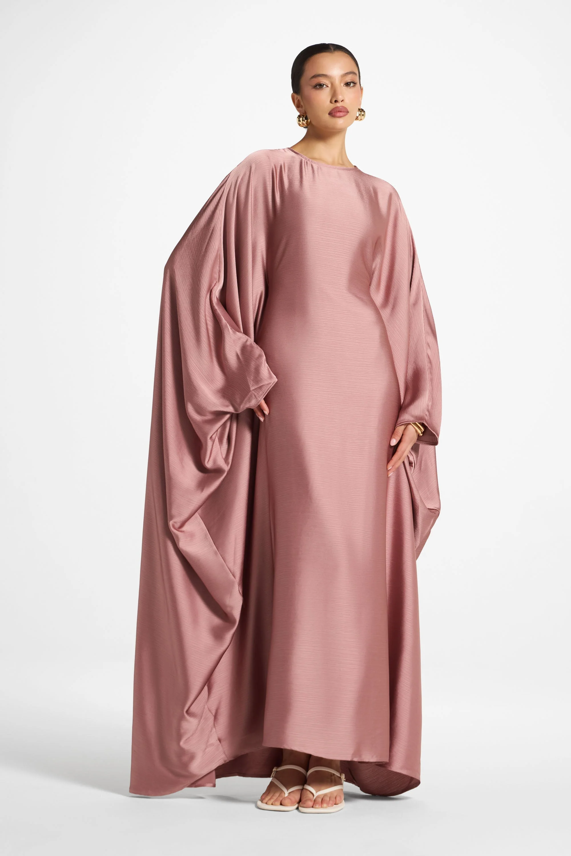 Maria Butterfly Abaya - Desert Mauve - Image 2