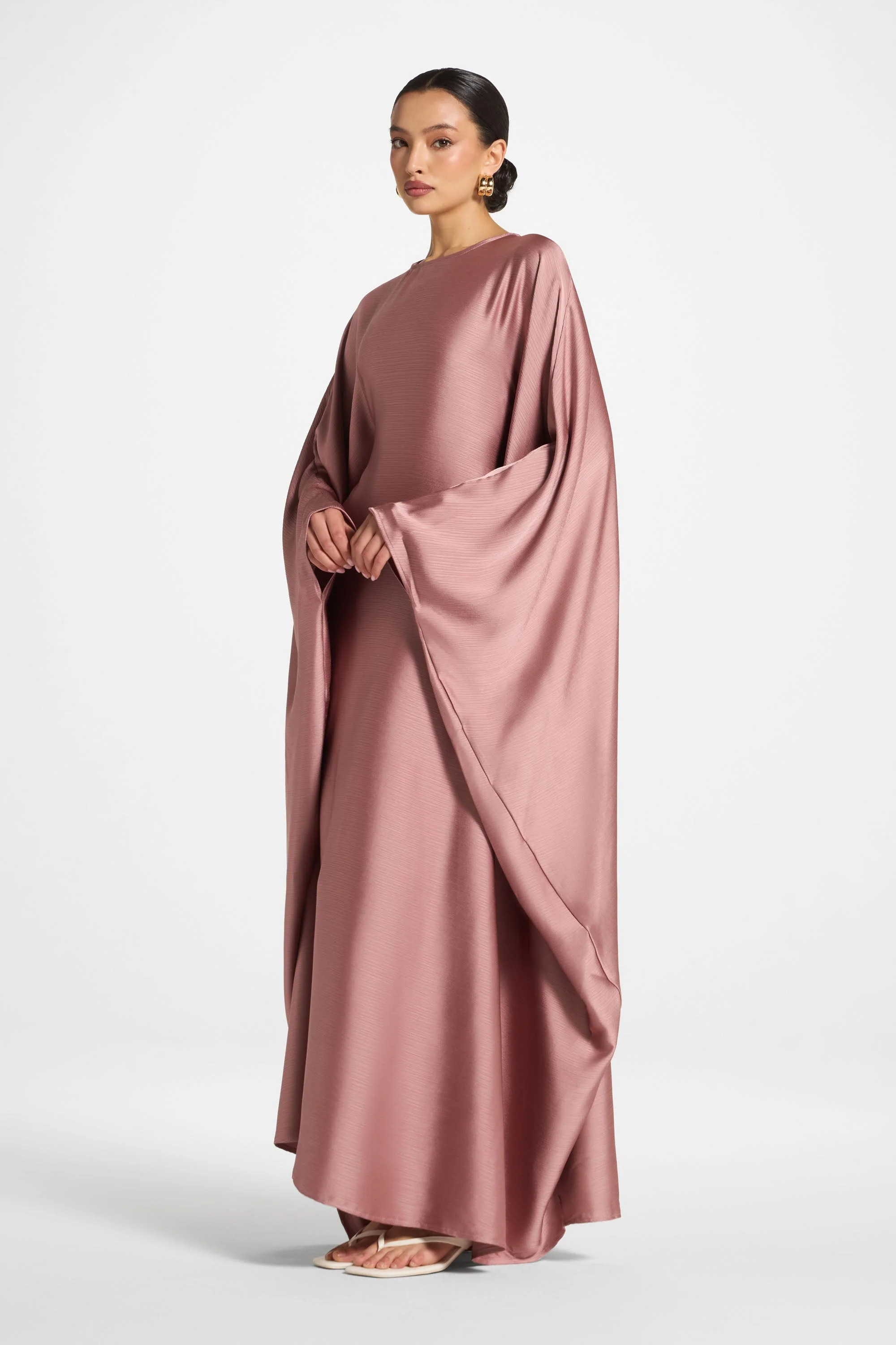 Maria Butterfly Abaya - Desert Mauve - Image 5