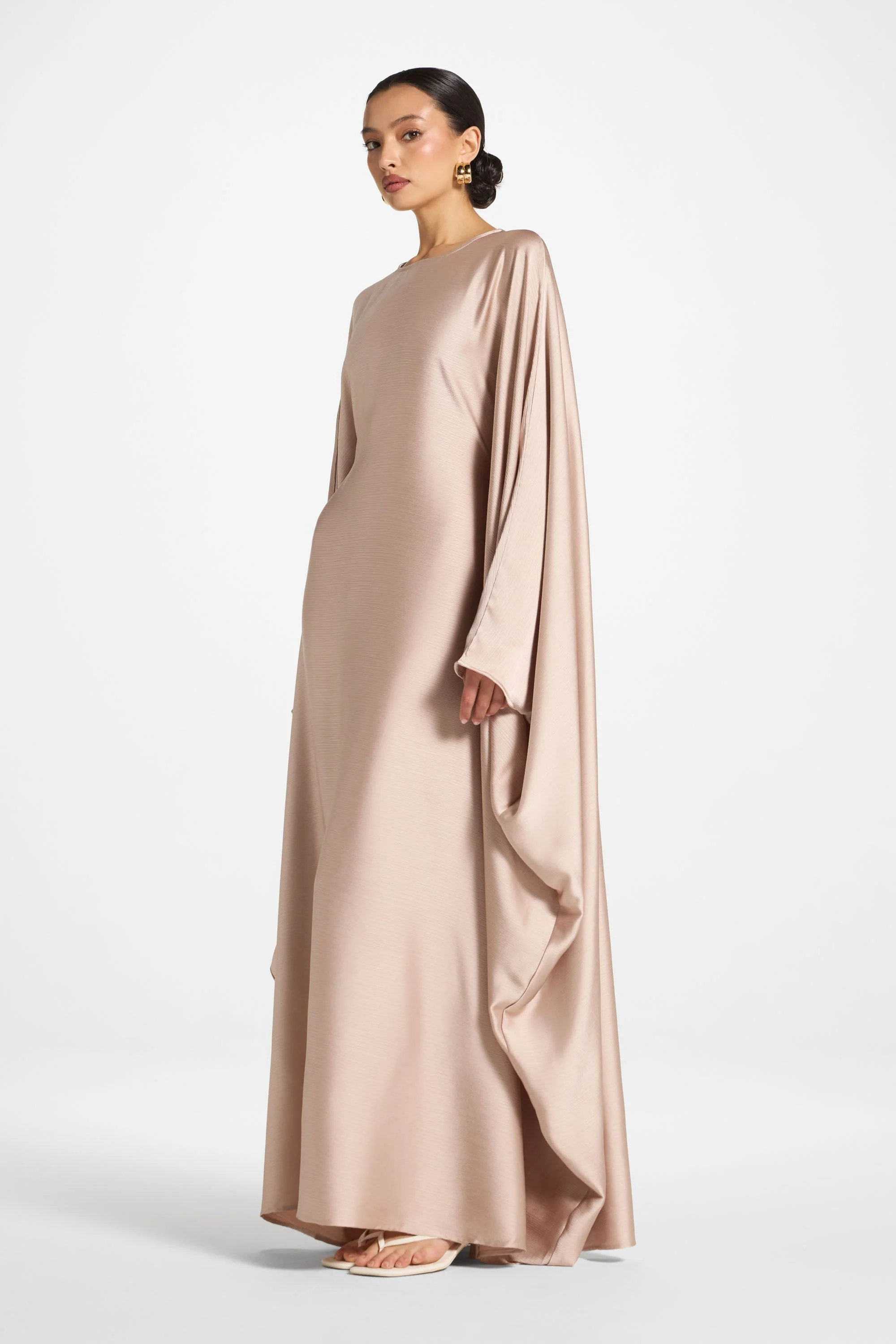 Maria Butterfly Abaya - French Vanilla - Image 7