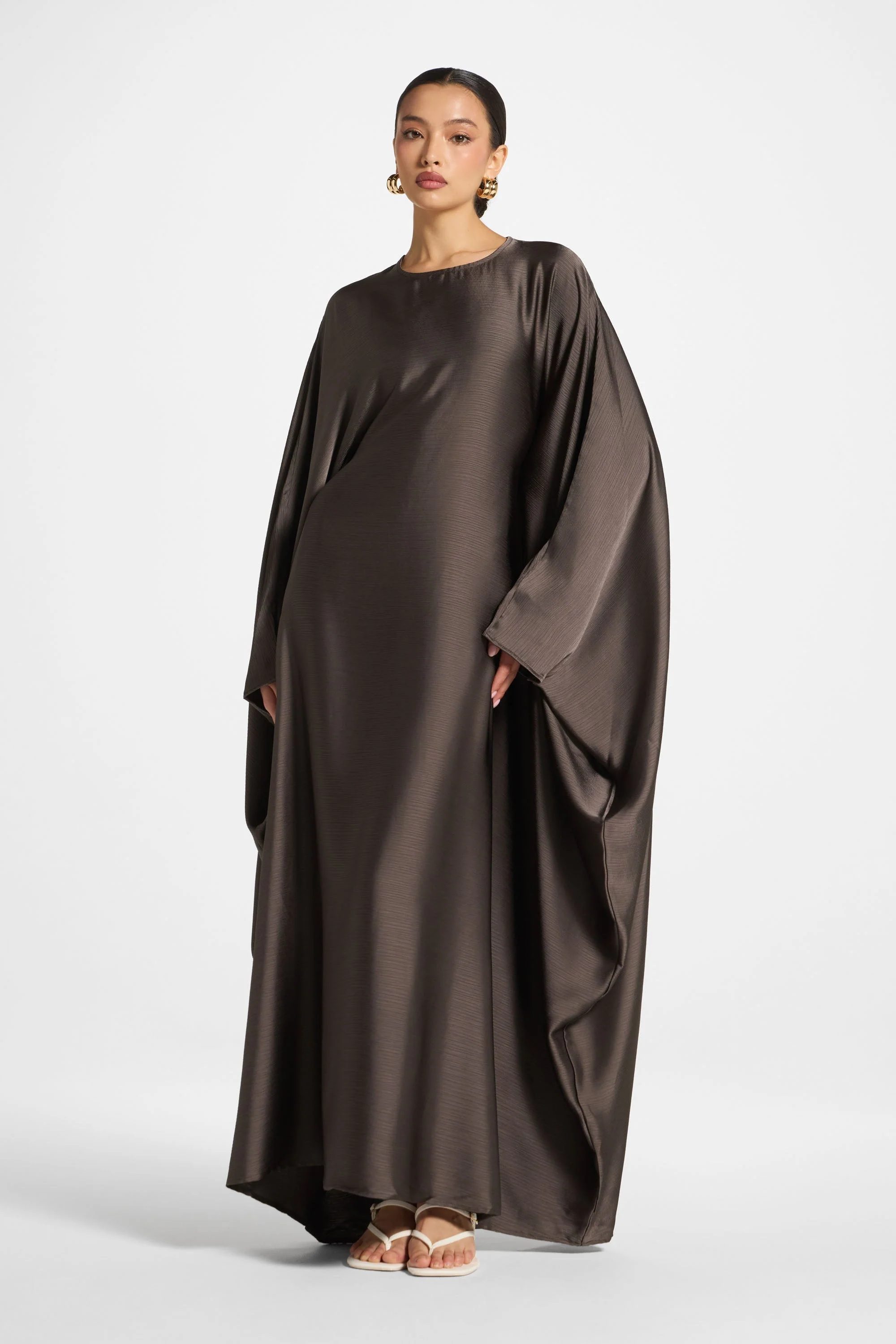 Maria Butterfly Abaya - Iron - Image 3