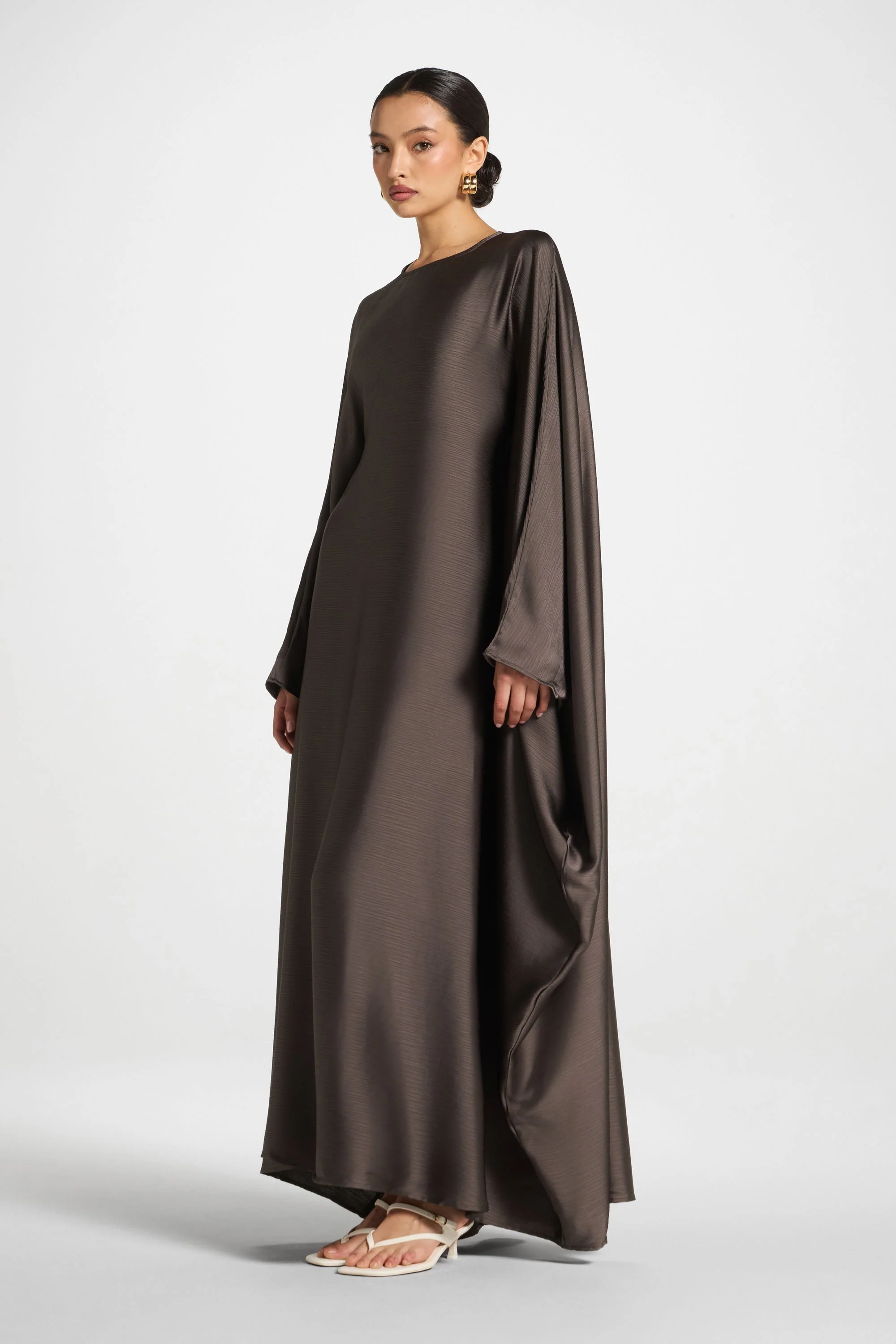 Maria Butterfly Abaya - Iron - Image 4
