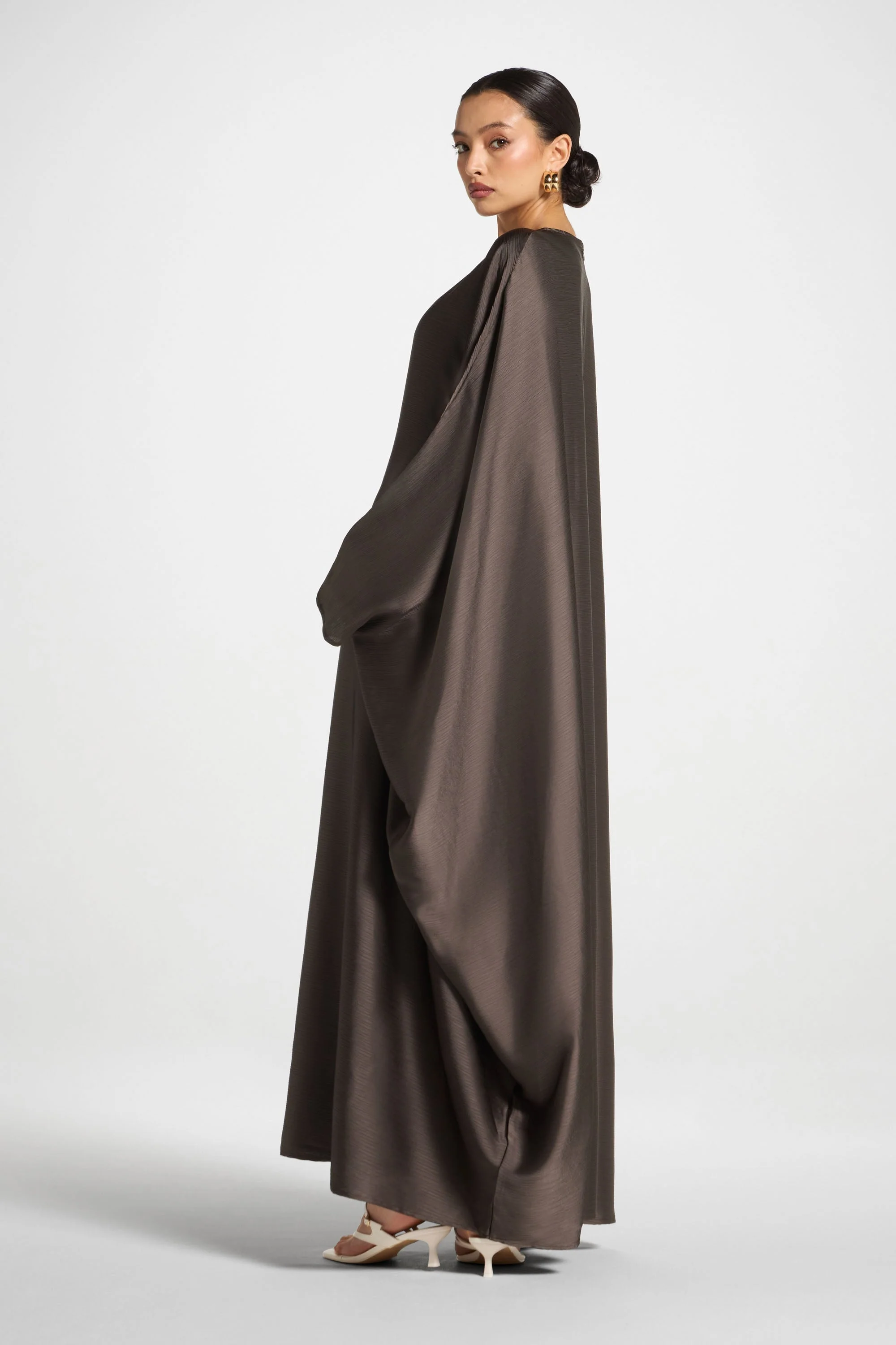 Maria Butterfly Abaya - Iron - Image 6