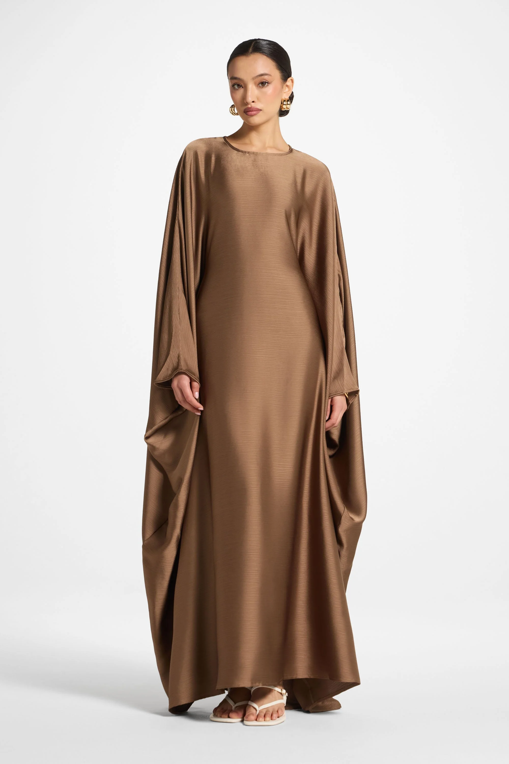 Maria Butterfly Abaya - Truffle - Image 3