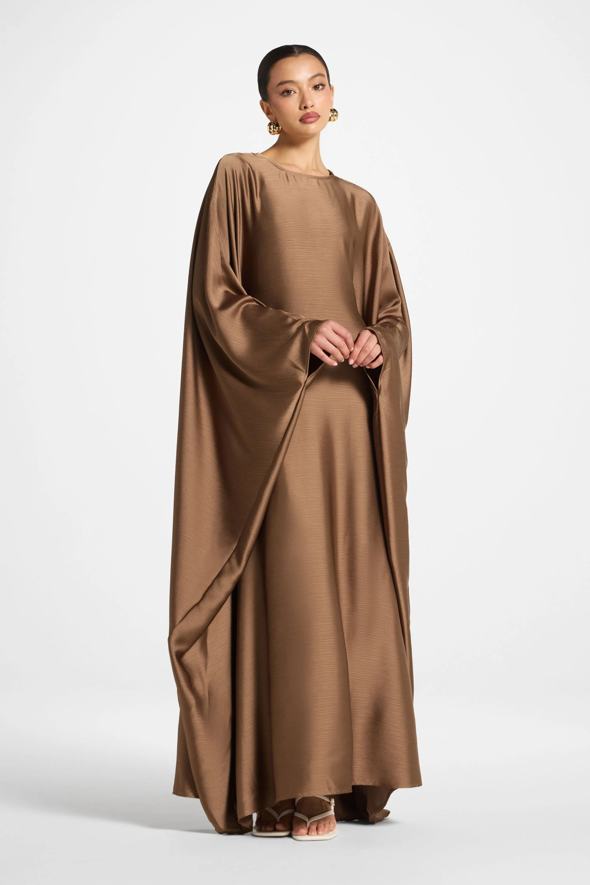 Maria Butterfly Abaya - Truffle - Image 4