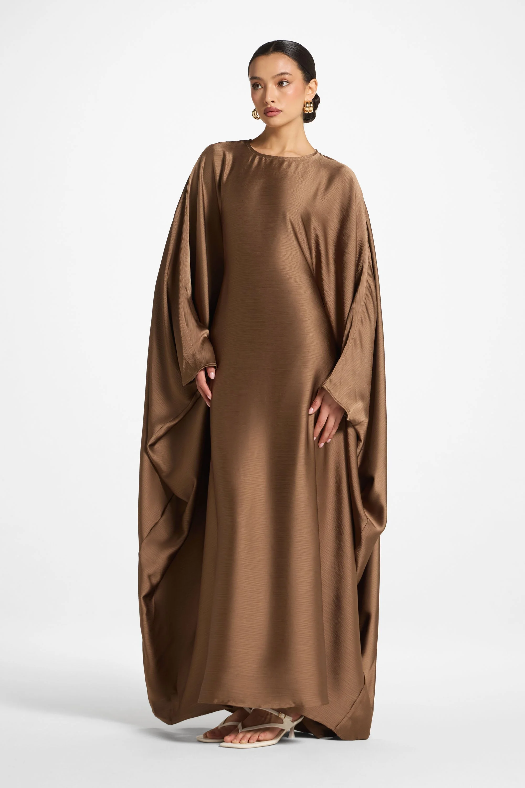 Maria Butterfly Abaya - Truffle - Image 6