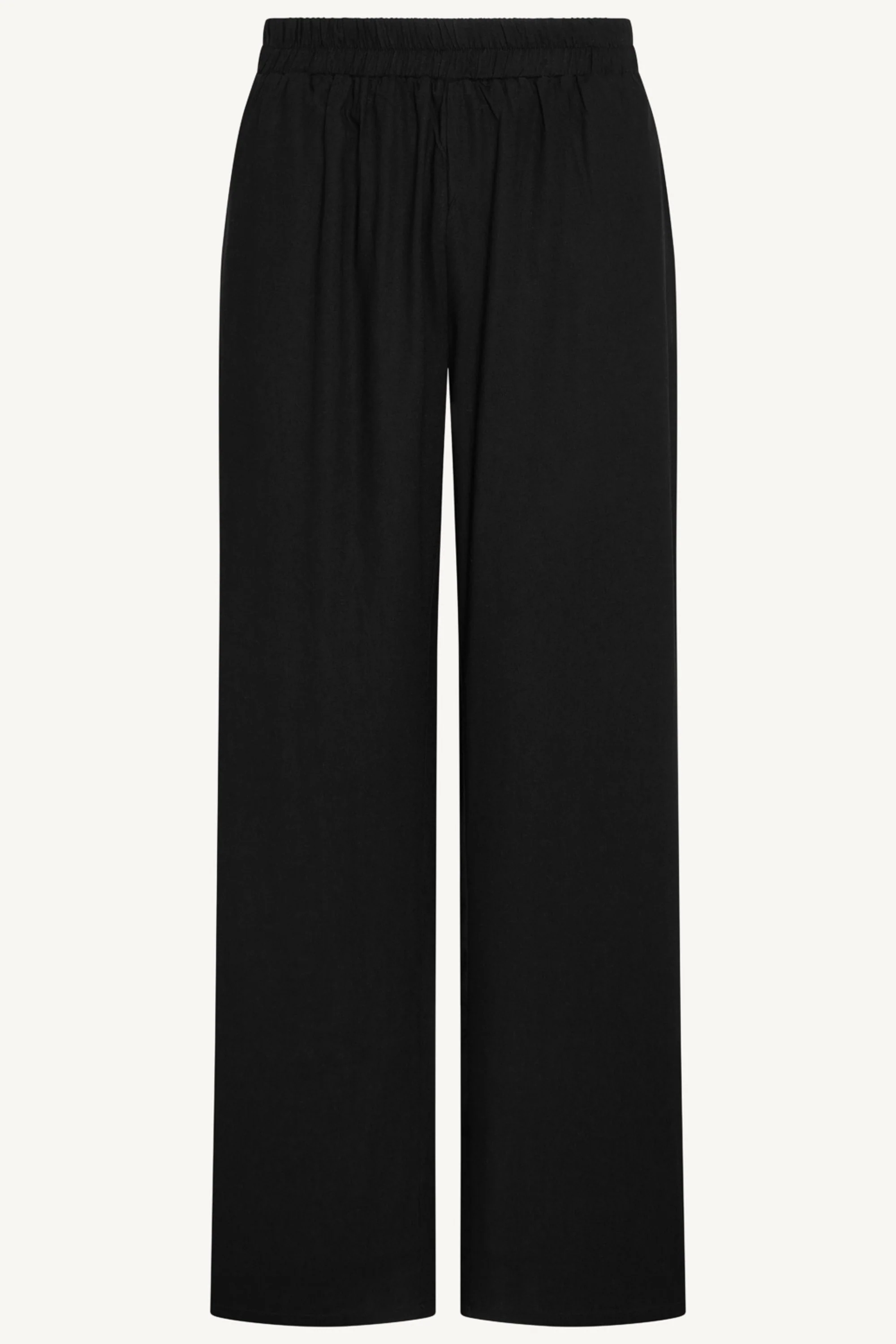 Maya Linen Matching Top & Pants Set - Black - Image 7