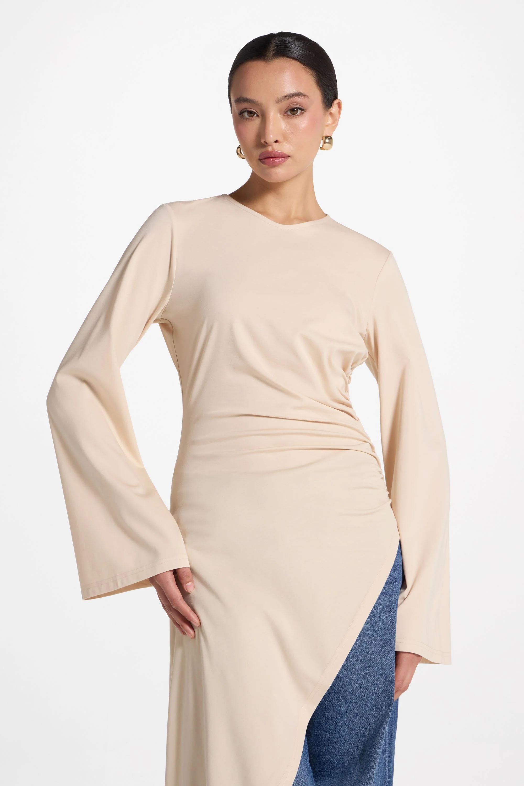 Midi Tunic Top - Bone - Image 7