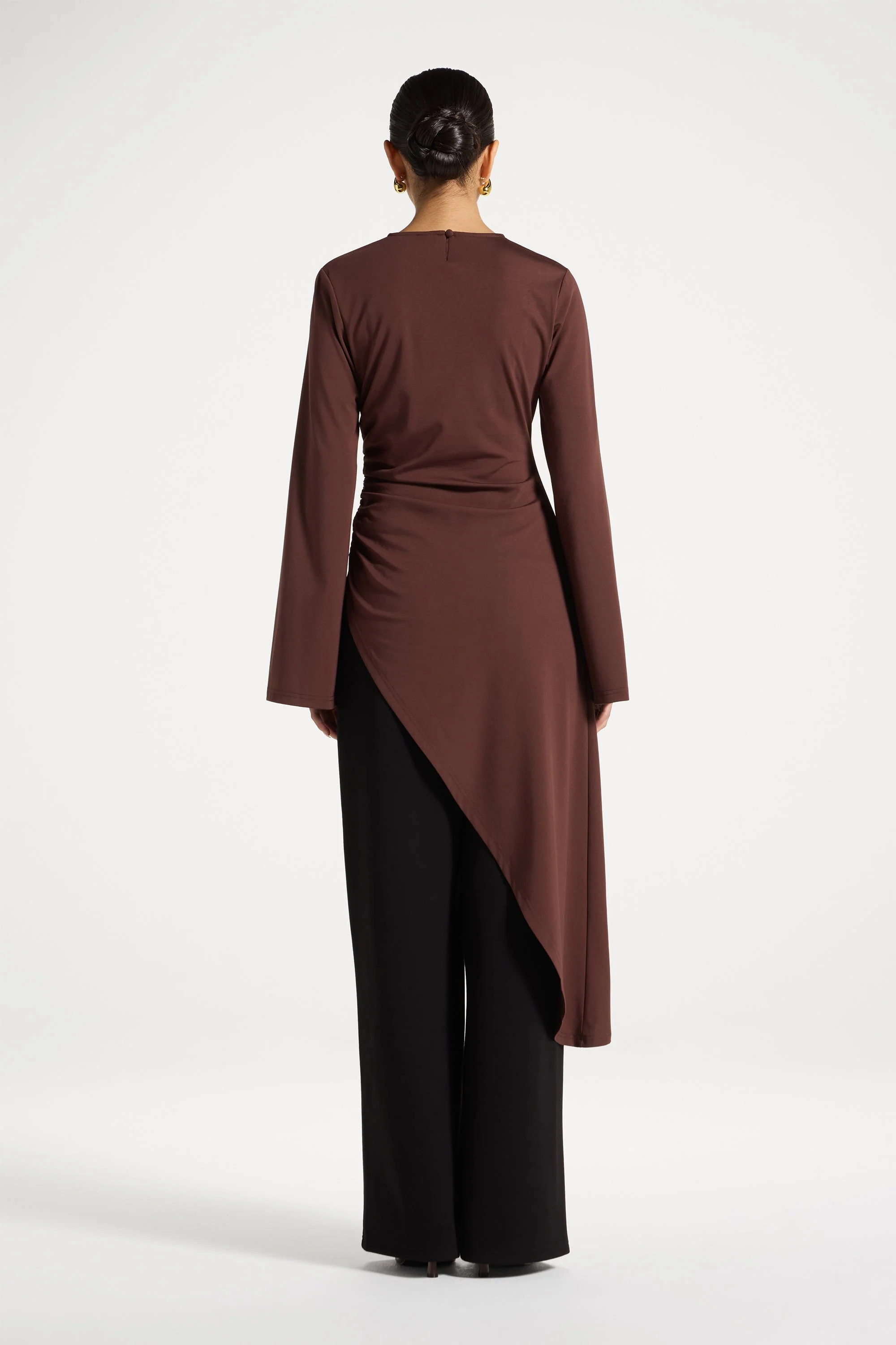 Midi Tunic Top - Chocolate - Image 4