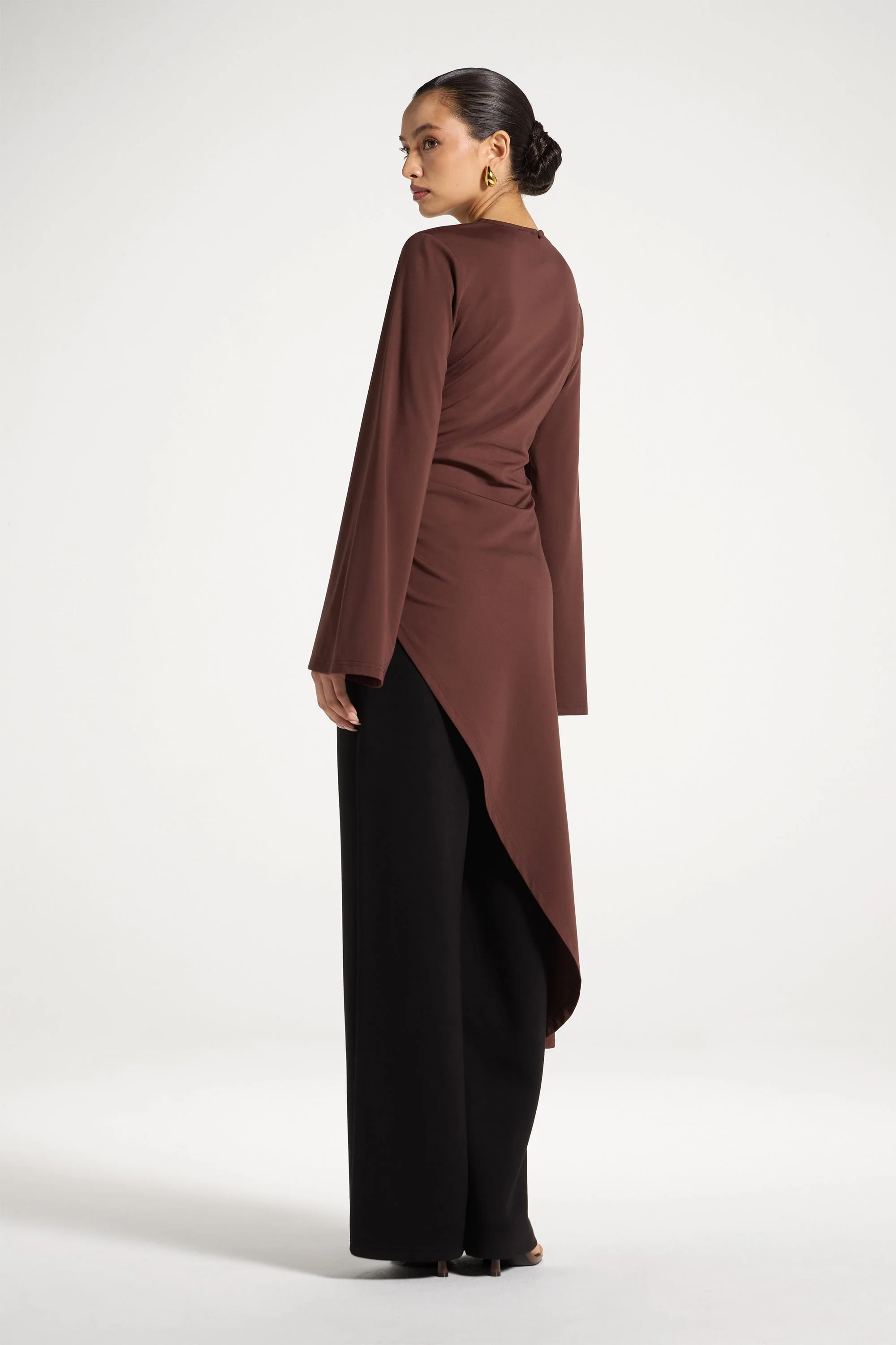 Midi Tunic Top - Chocolate - Image 5