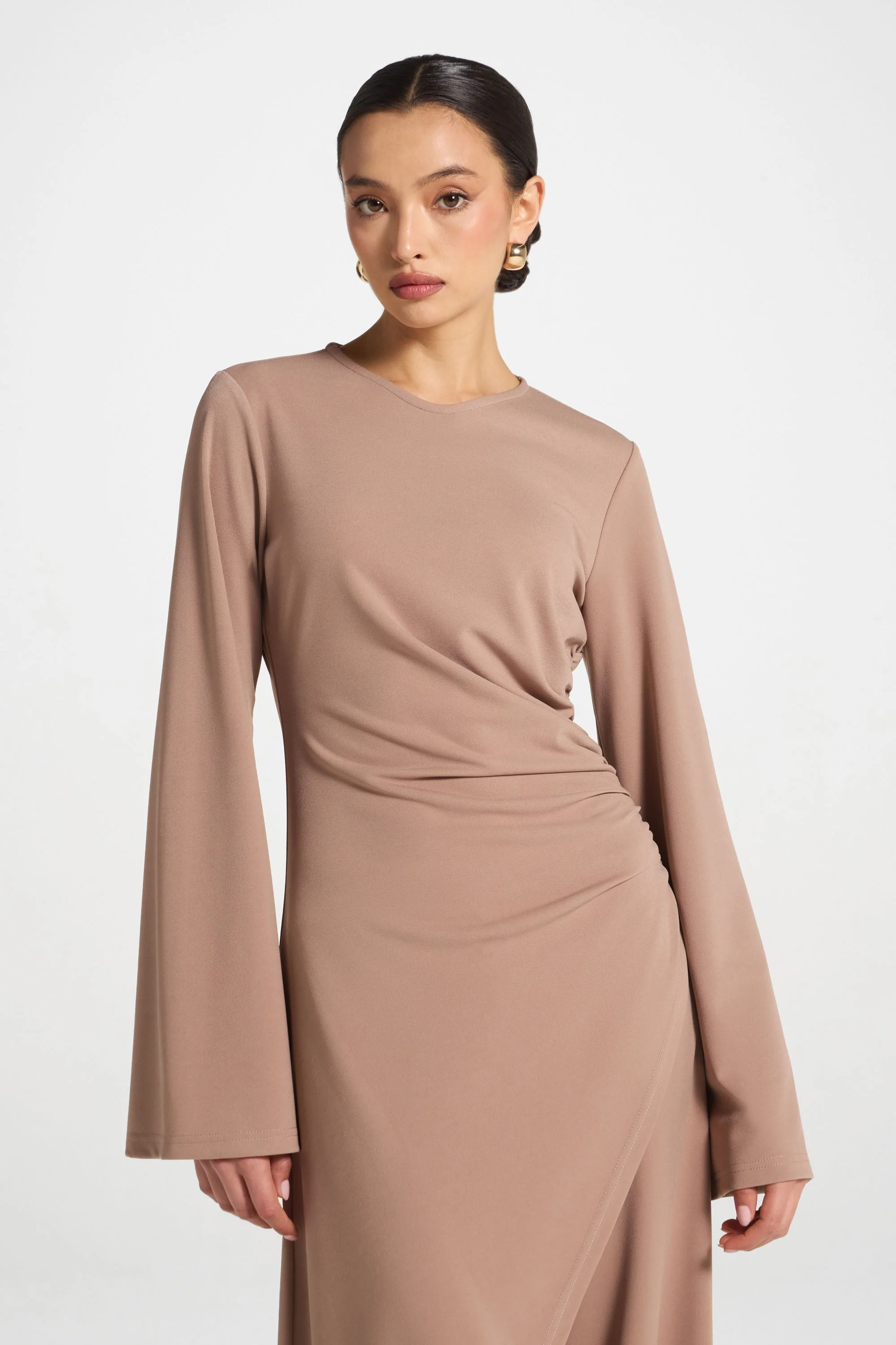 Signature Stretch Midi Tunic Top - Desert Mauve - Image 2