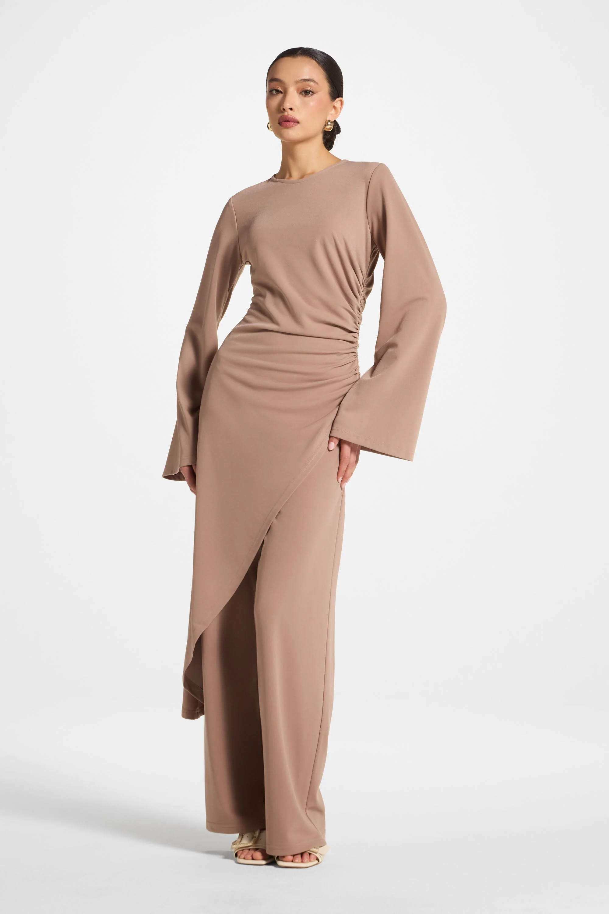 Signature Stretch Midi Tunic Top - Desert Mauve - Image 3