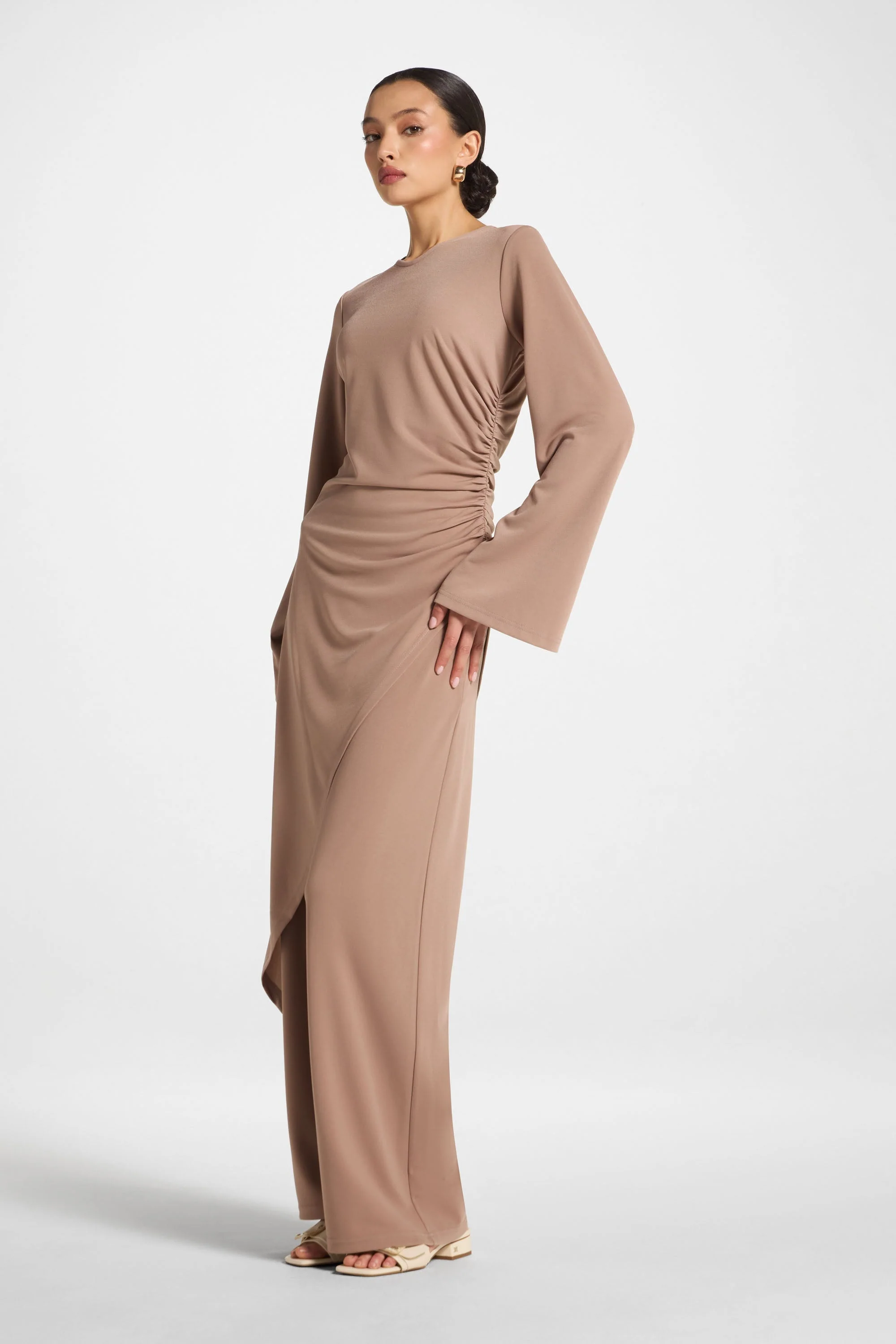 Signature Stretch Midi Tunic Top - Desert Mauve - Image 5