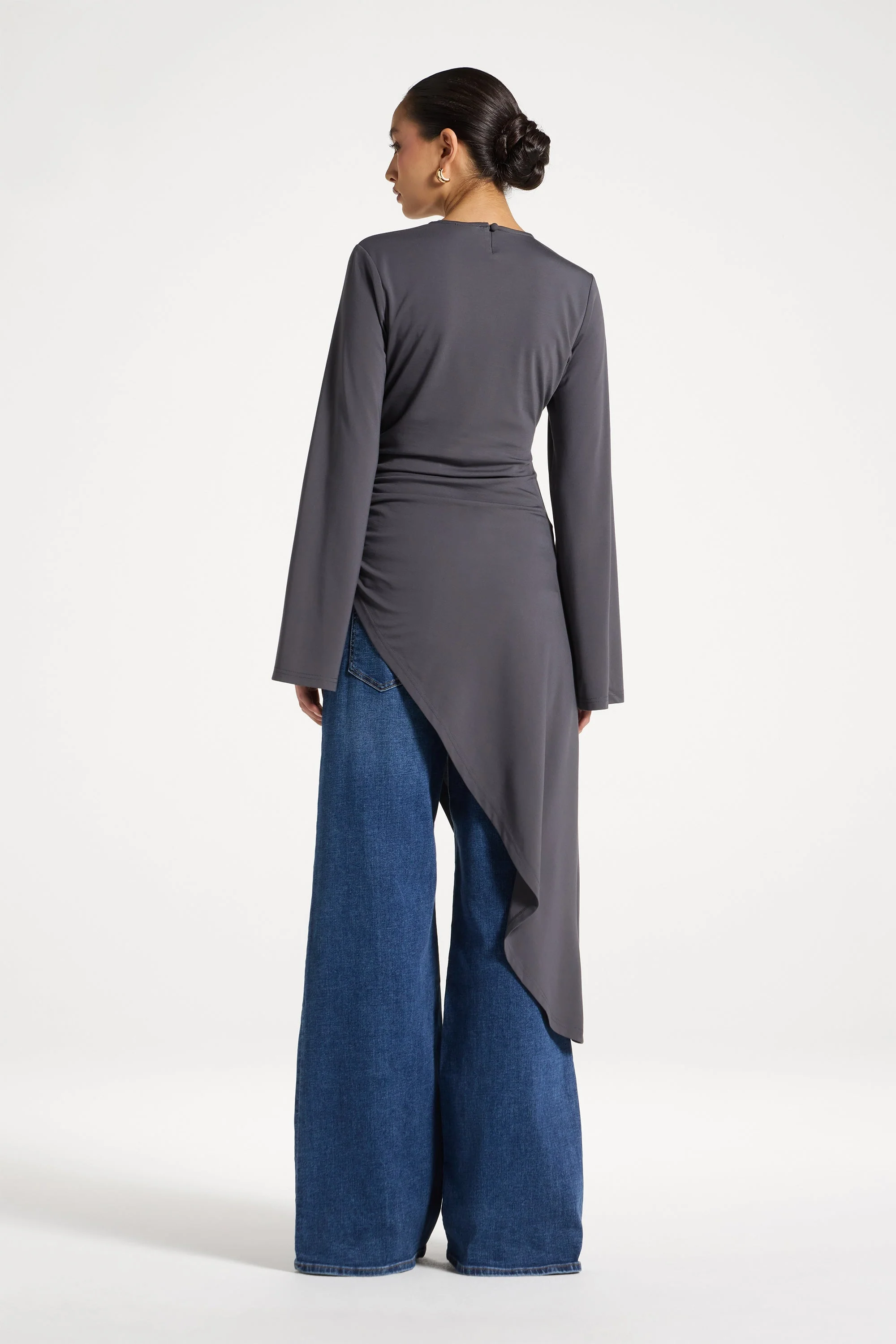 Midi Tunic Top - Iron - Image 5