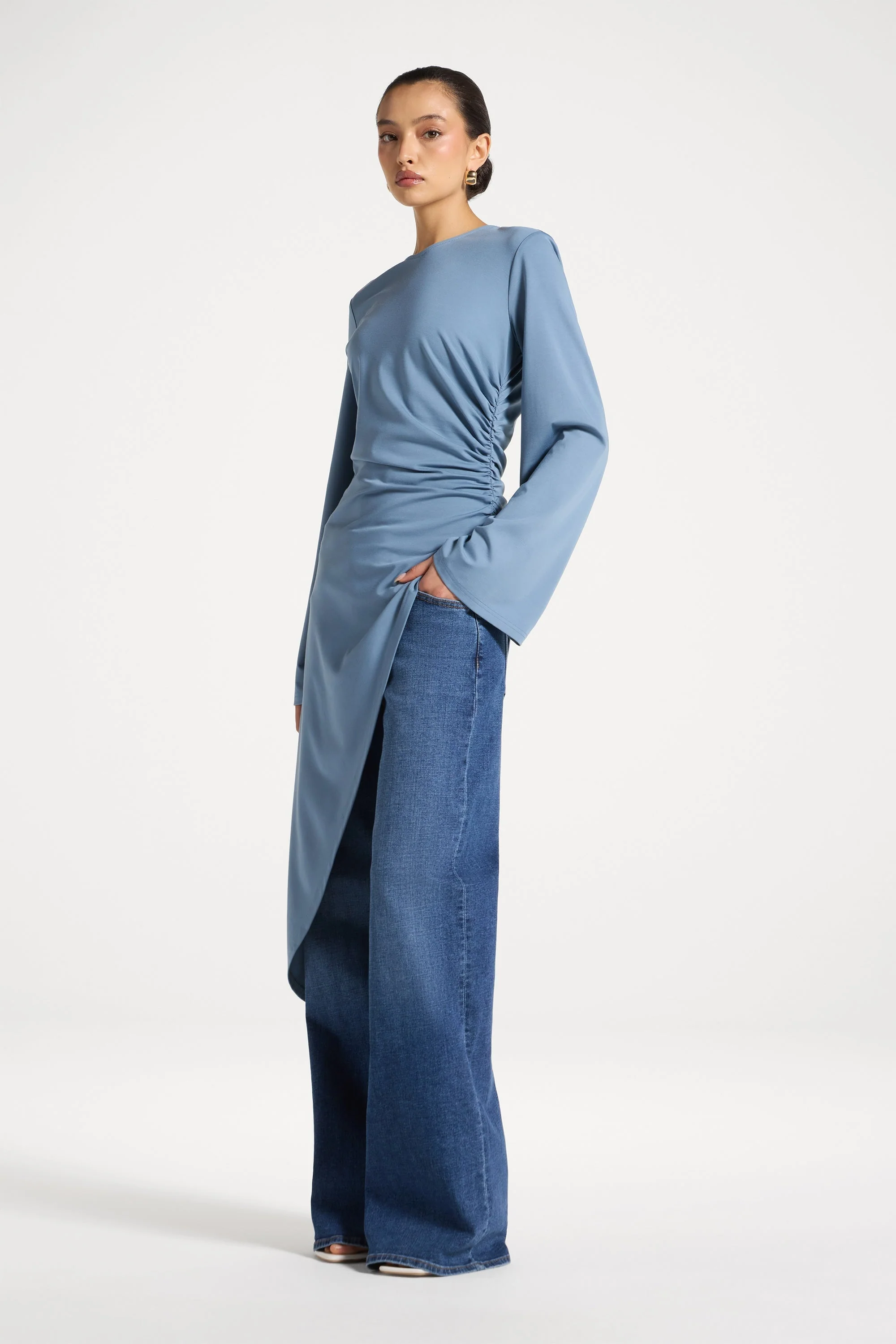 Midi Tunic Top - Steel - Image 4